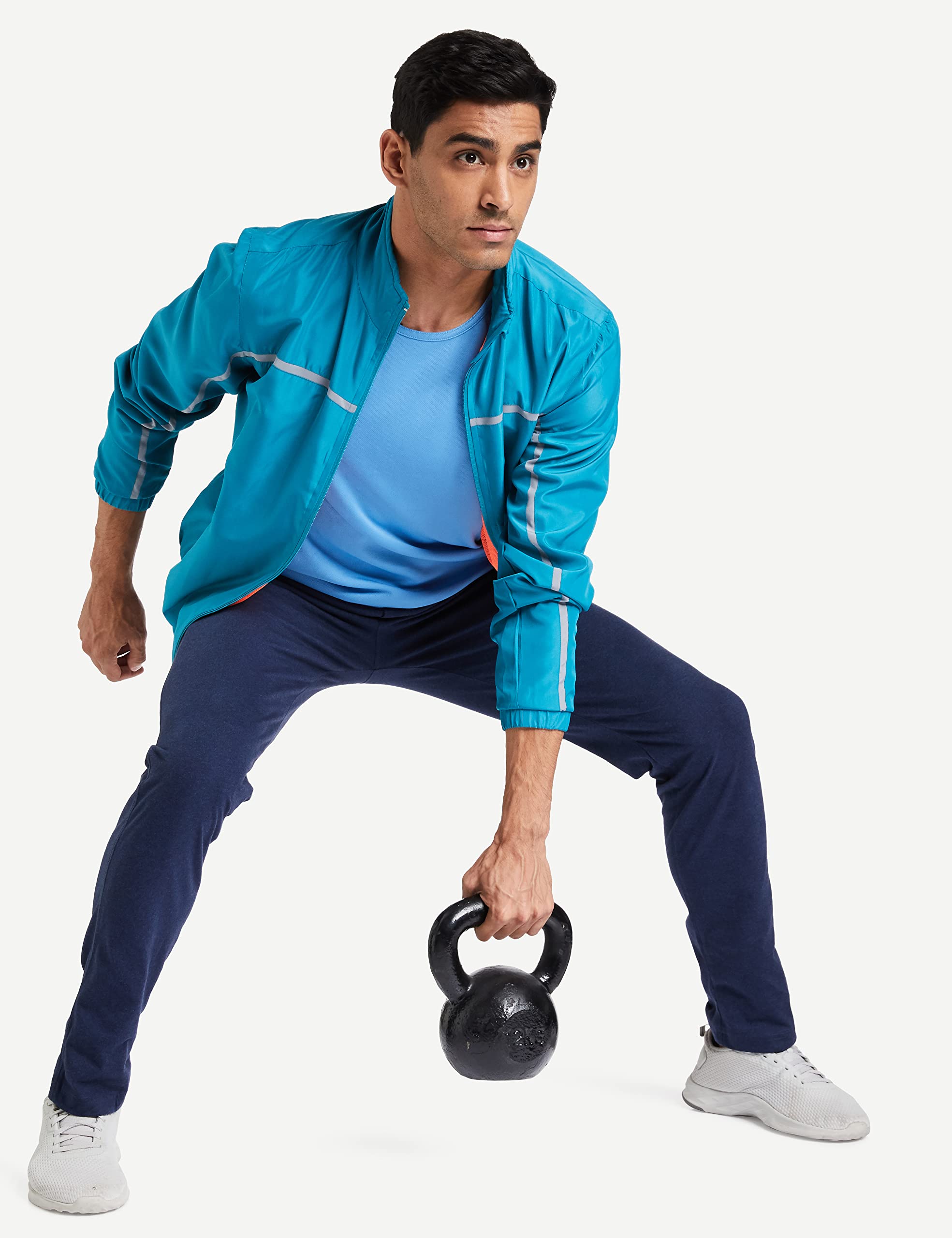 Van Heusen Men's Track Pants - Blue Melange - Image 3