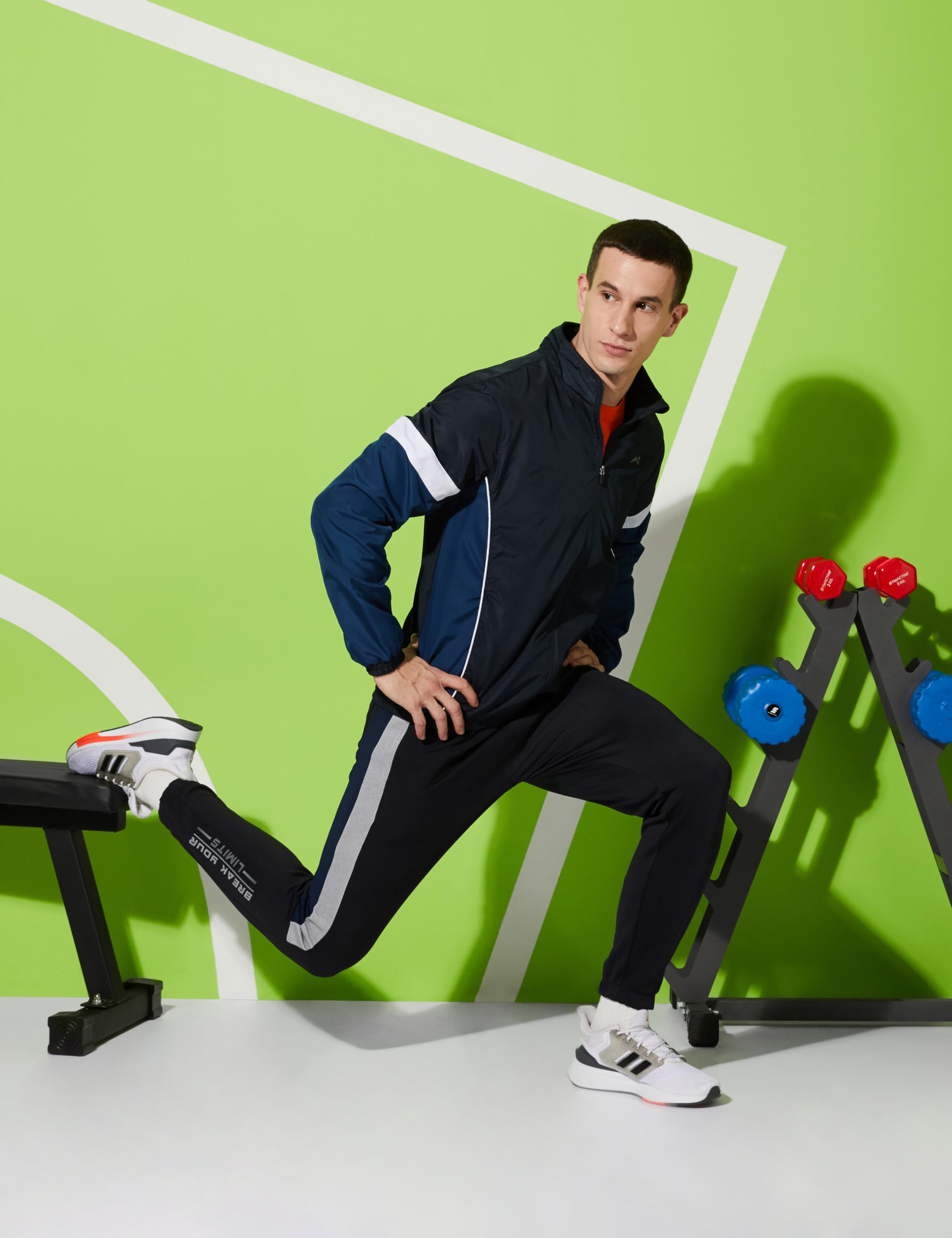 Amazon Men's Sports Track Pants - Jet Black - Image 3