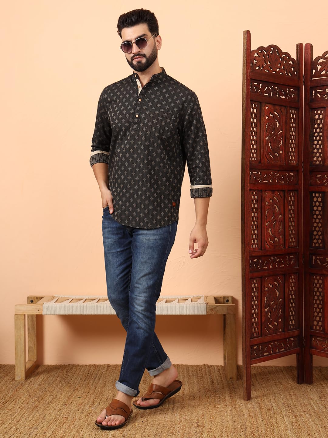 CHIKAN Men Cotton Kurta - Image 2