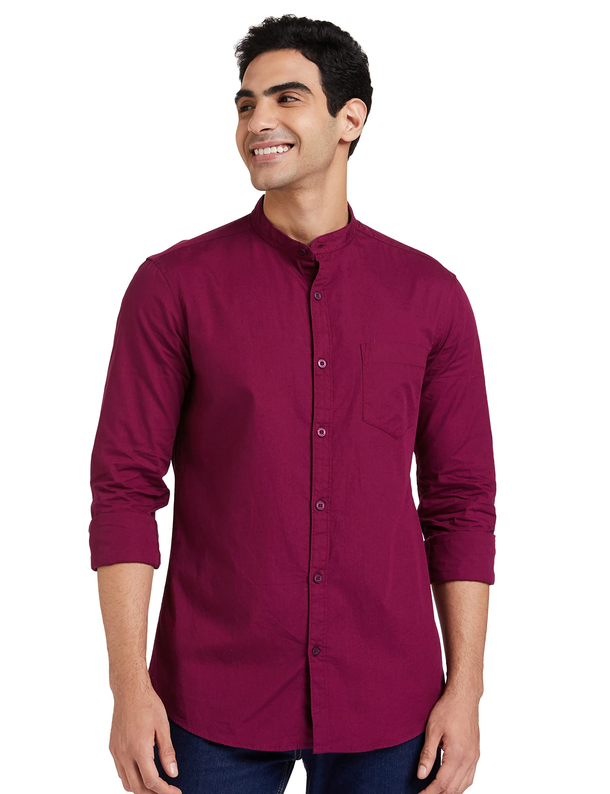 Symbol Men's Cotton Chinese Collar Shirt