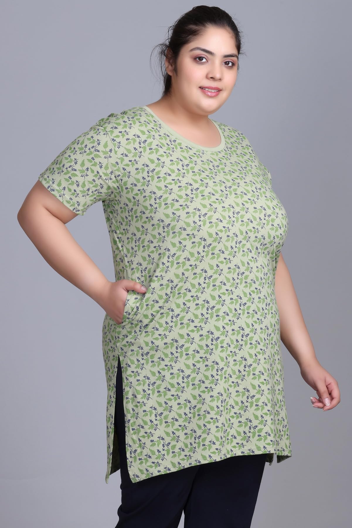 RYSH Women's Cotton Long-line Printed T-Shirt - Image 5