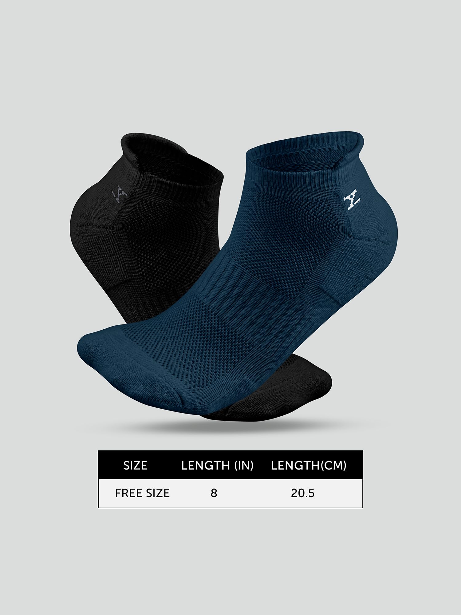 XYXX Men's Ankle Socks - Black & Blue - Image 5