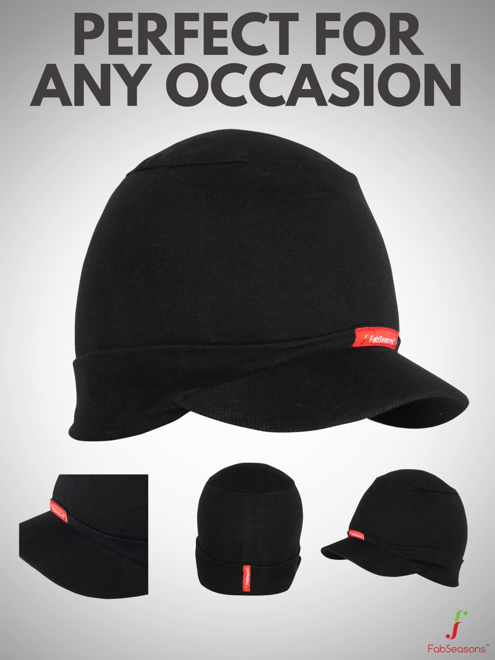 Black Cotton Skull Cap - Image 4