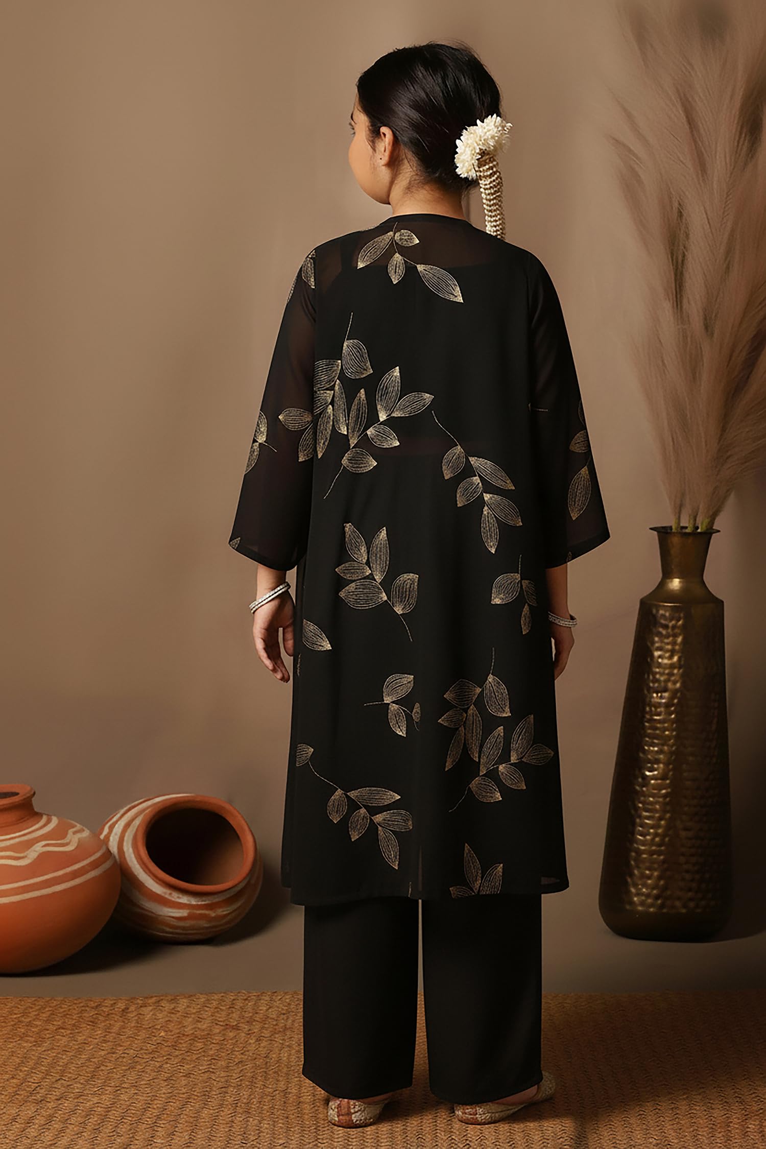 GarbGlide Georgette Embroidered Salwar Suit for Girls - Image 2