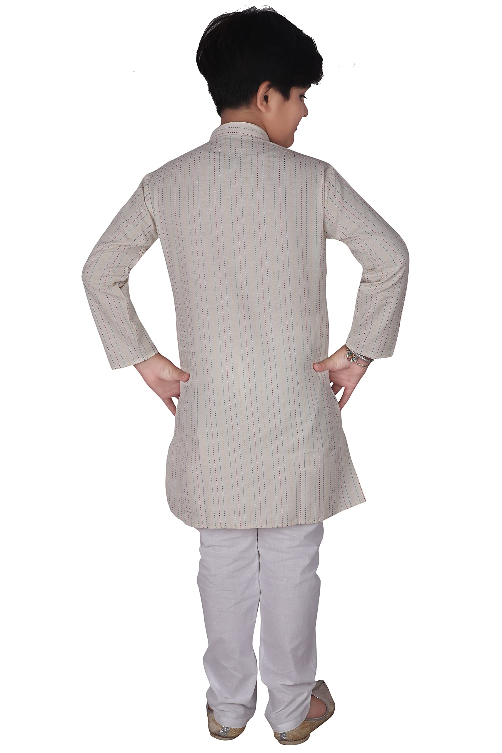 Pro-Ethic Boy Cotton Kurta Pajama - Cream - Image 2