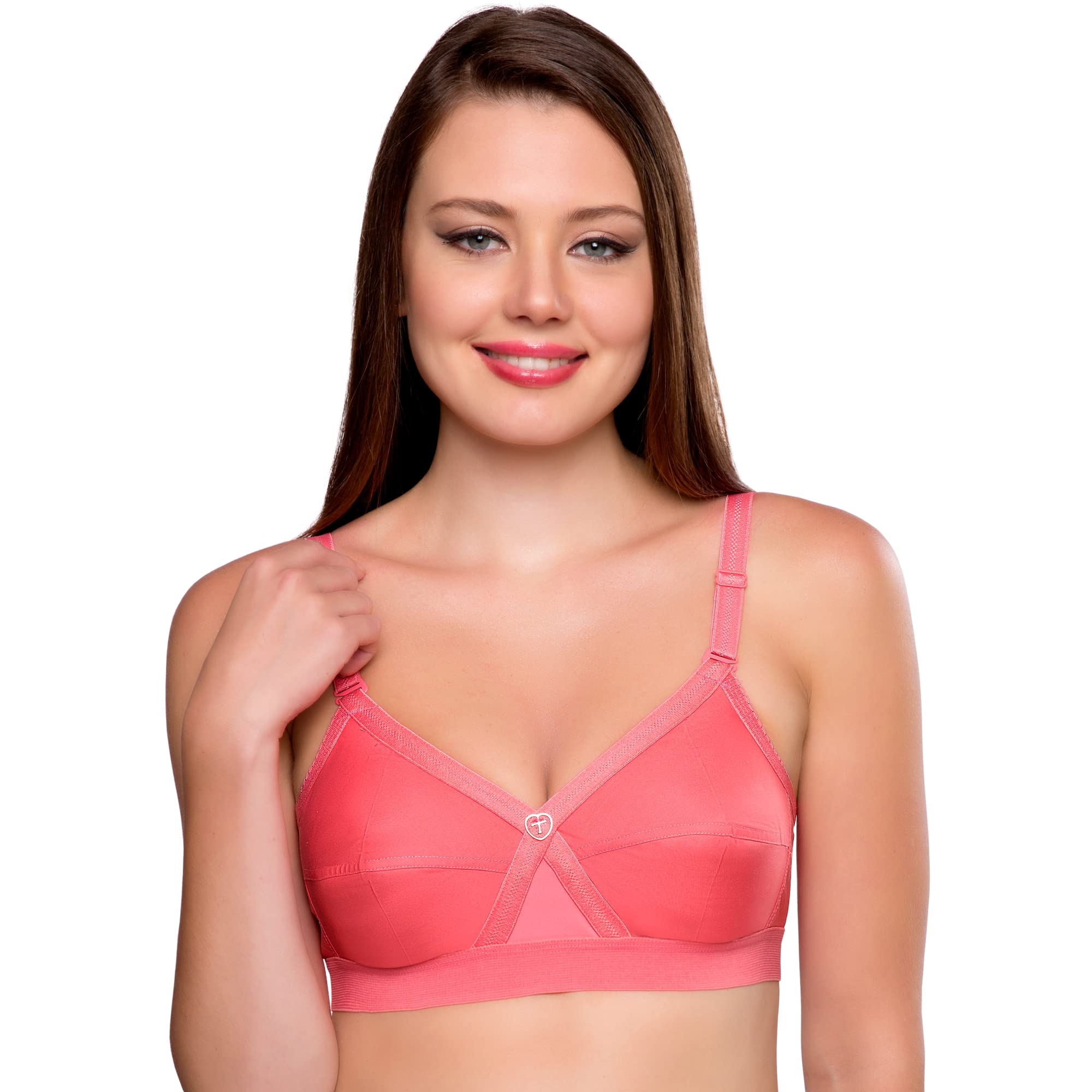 TRYLO KPL Bra - Coral Cotton Everyday Bra for Women