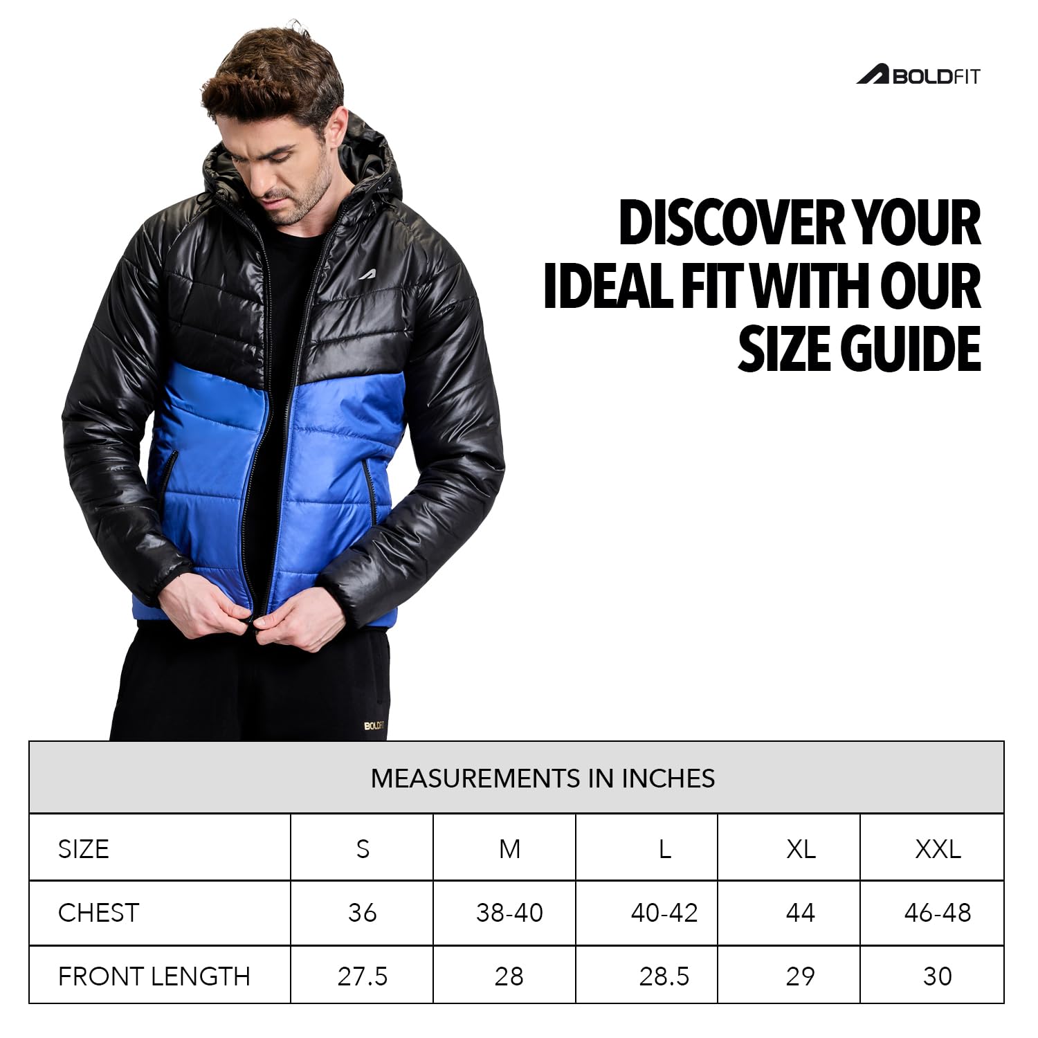 Boldfit Men's Jacket - Blue-Black - Image 2