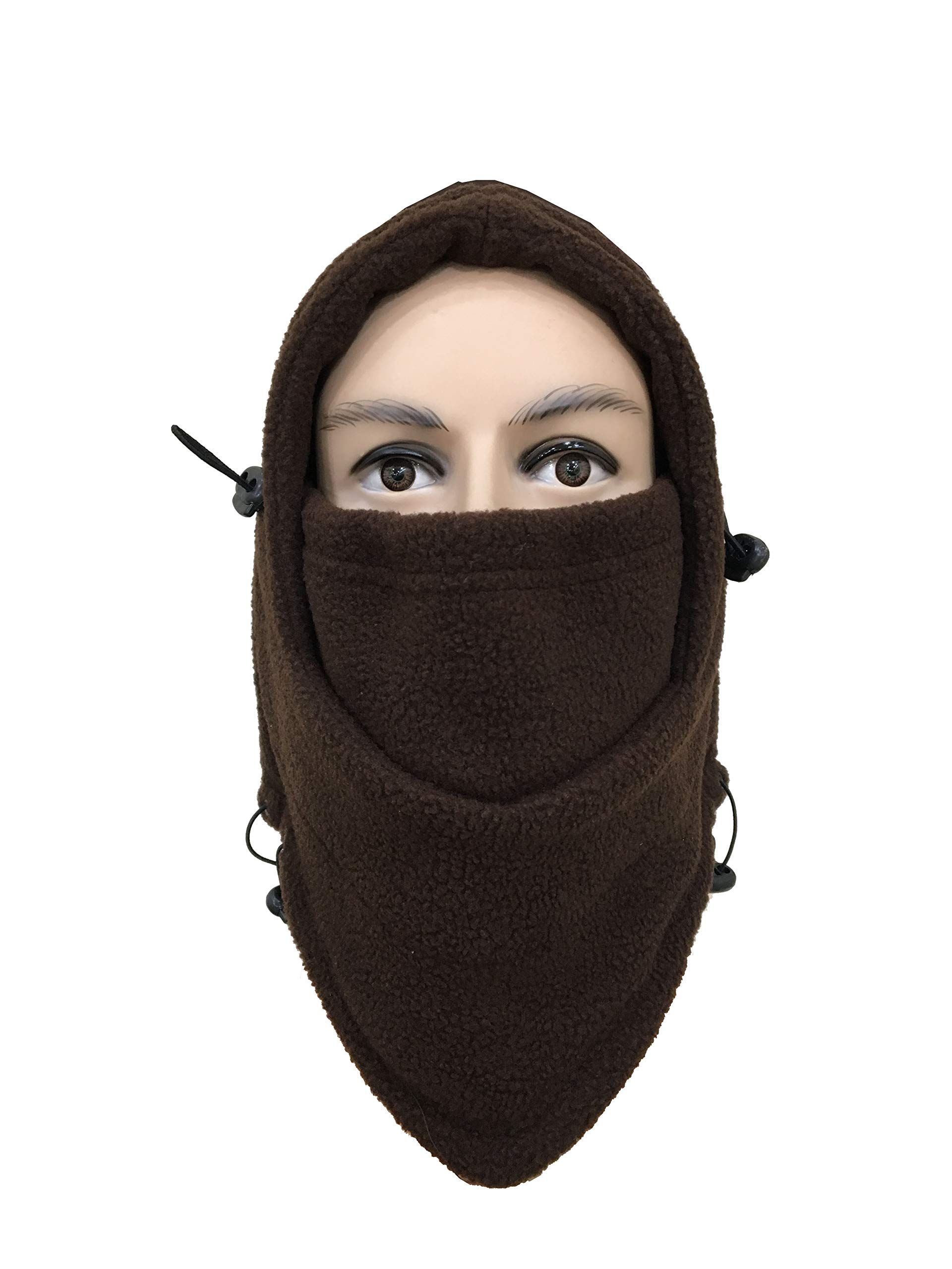 Gajraj Unisex Polar Fleece Face Mask - Brown - Image 4
