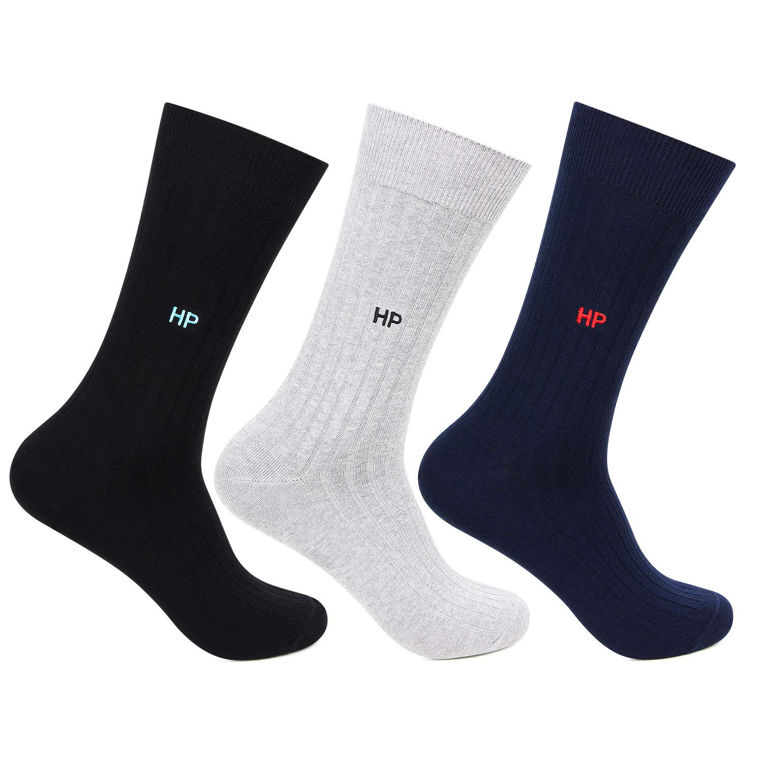 Hush Puppies Men's Calf Length Cotton Socks - Multicolor