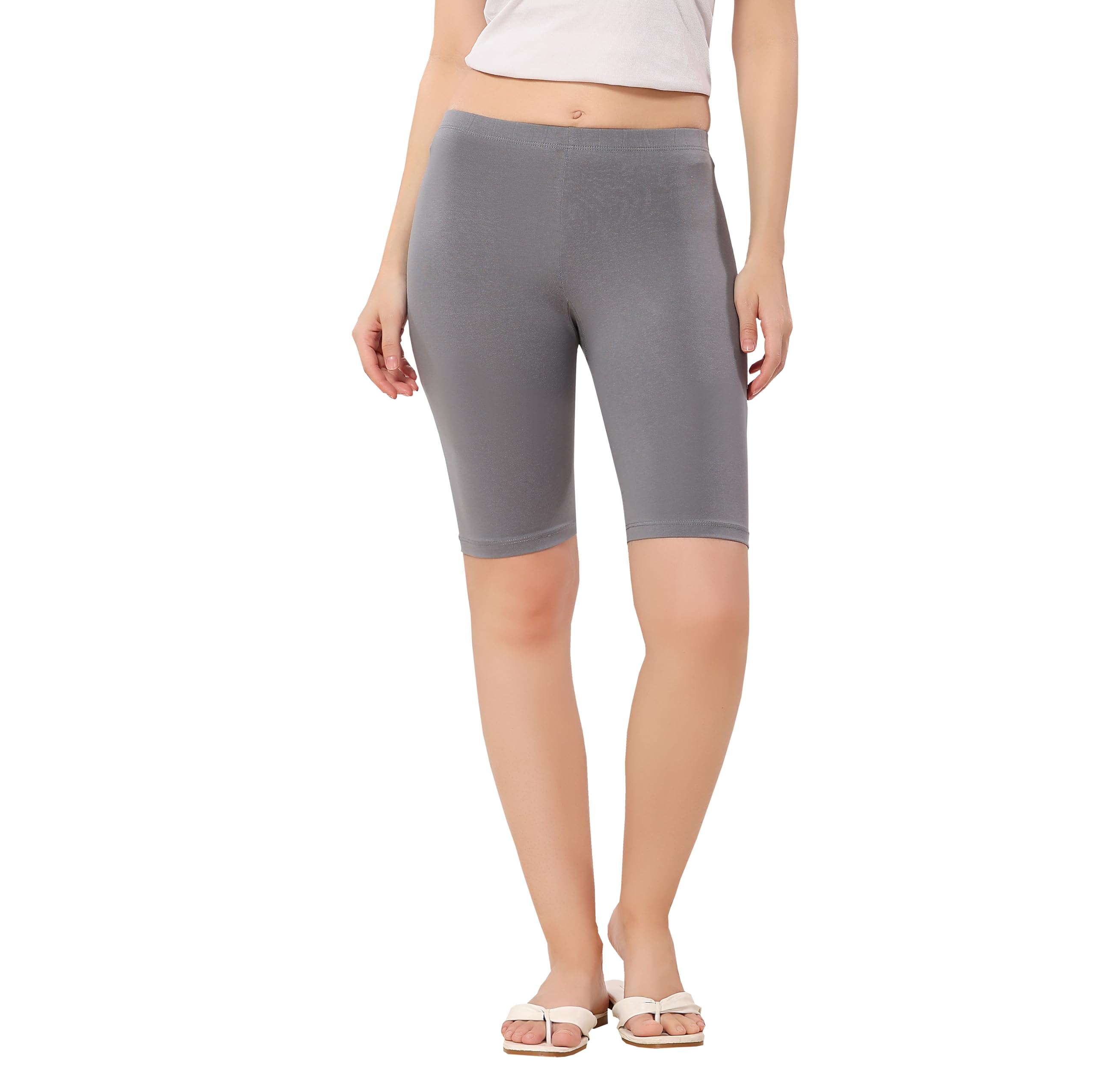 TRASA Women's Dark Grey Biker Shorts