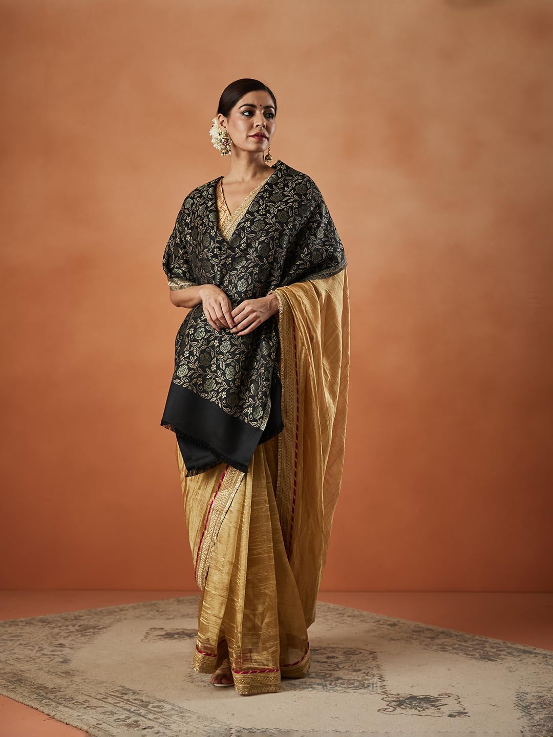 Pashmoda Women Gulnari Kaani Wool Blend Stole - Image 3