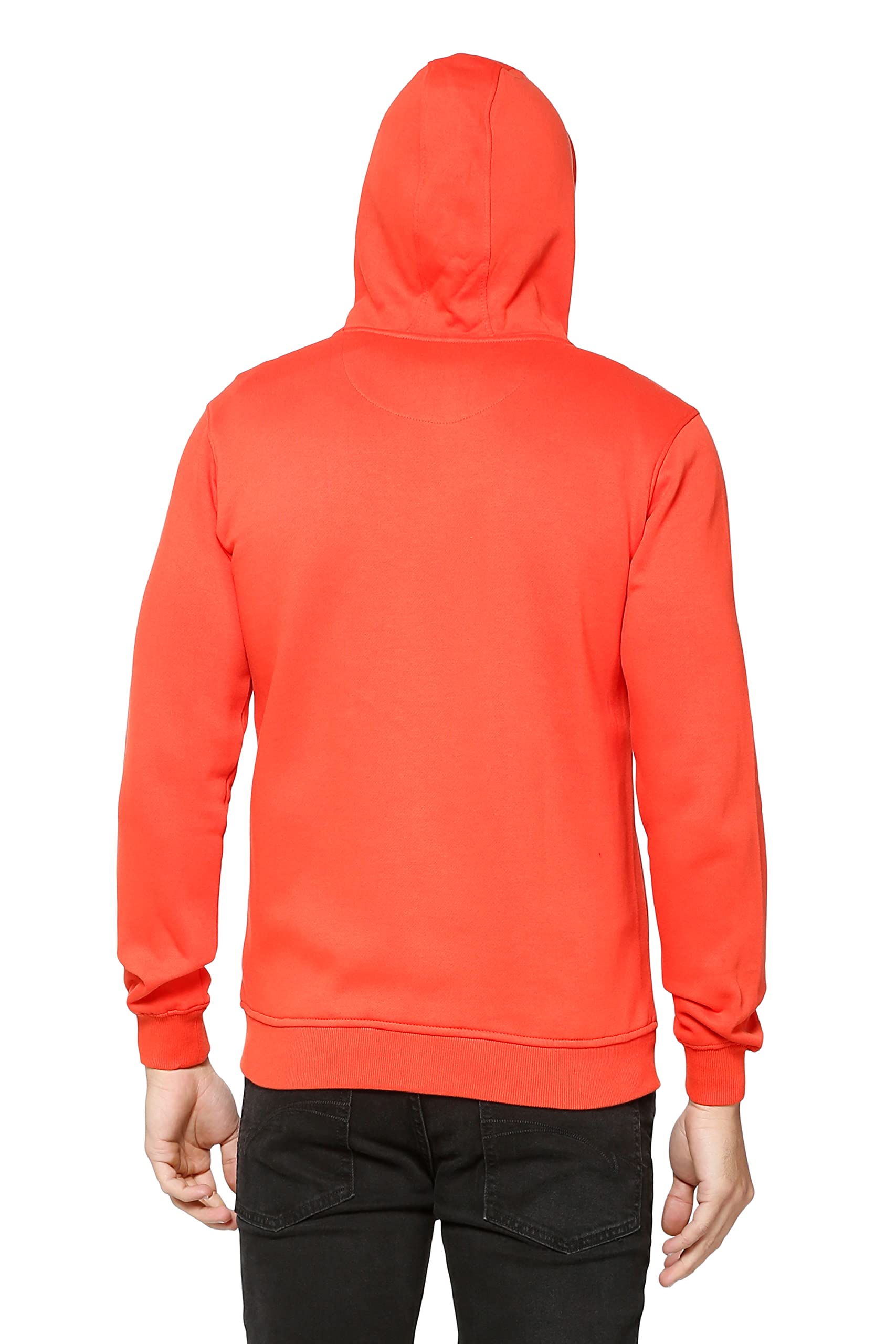 Allen Solly Men Cotton Hooded Sweat Shirt - Orange - Image 2