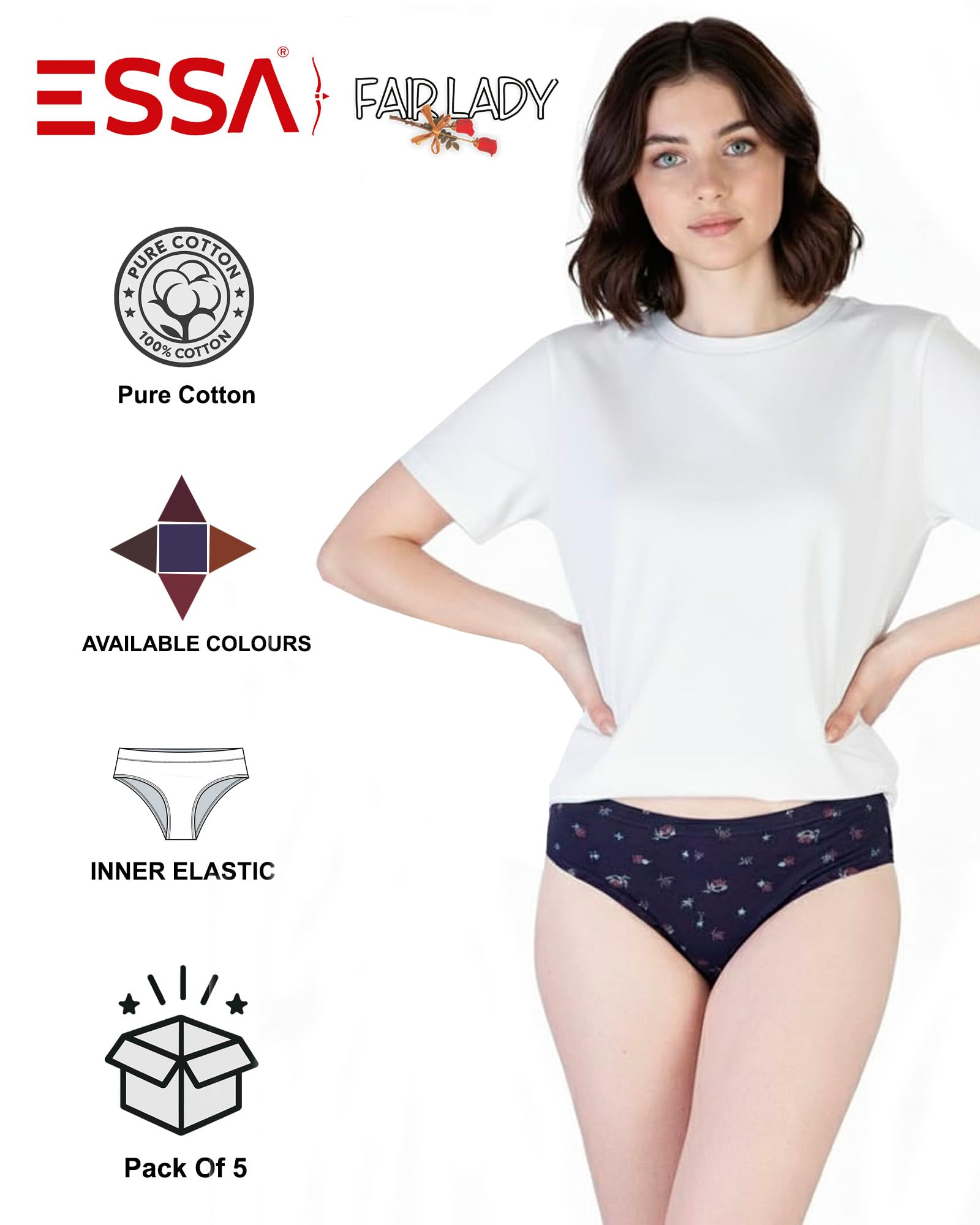 ESSA Women's Briefs Cotton Hosiery - Image 2