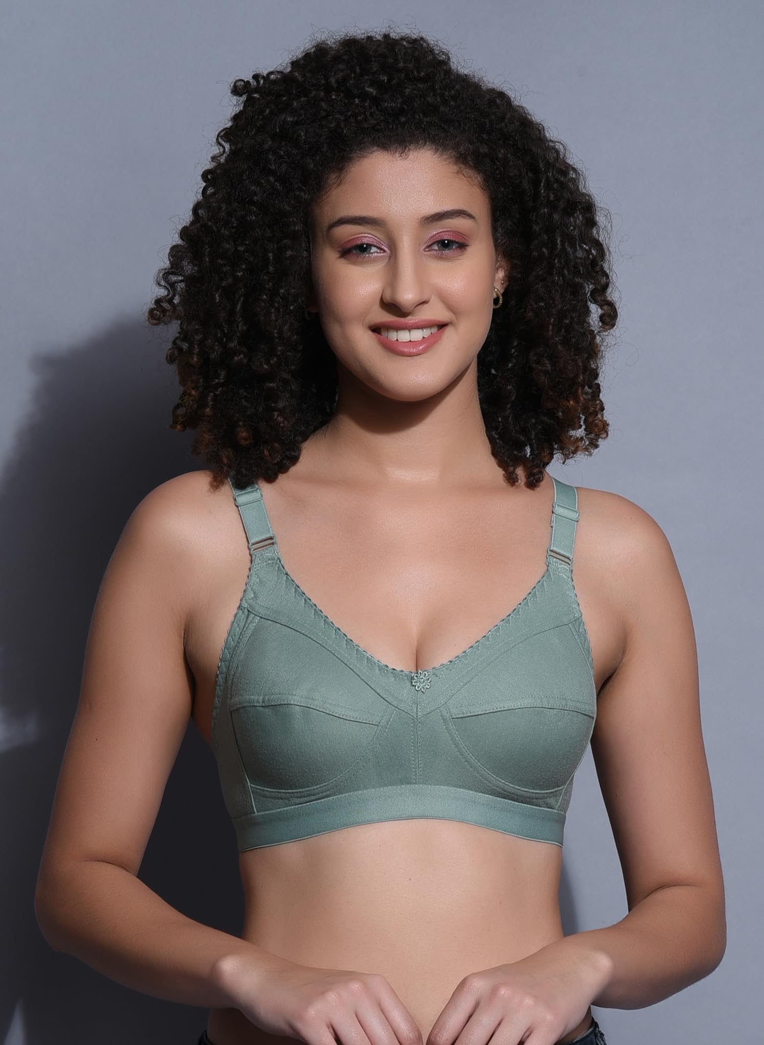 CSU Women's Cotton Non-Padded Wire Free T-Shirt Bra - Image 3