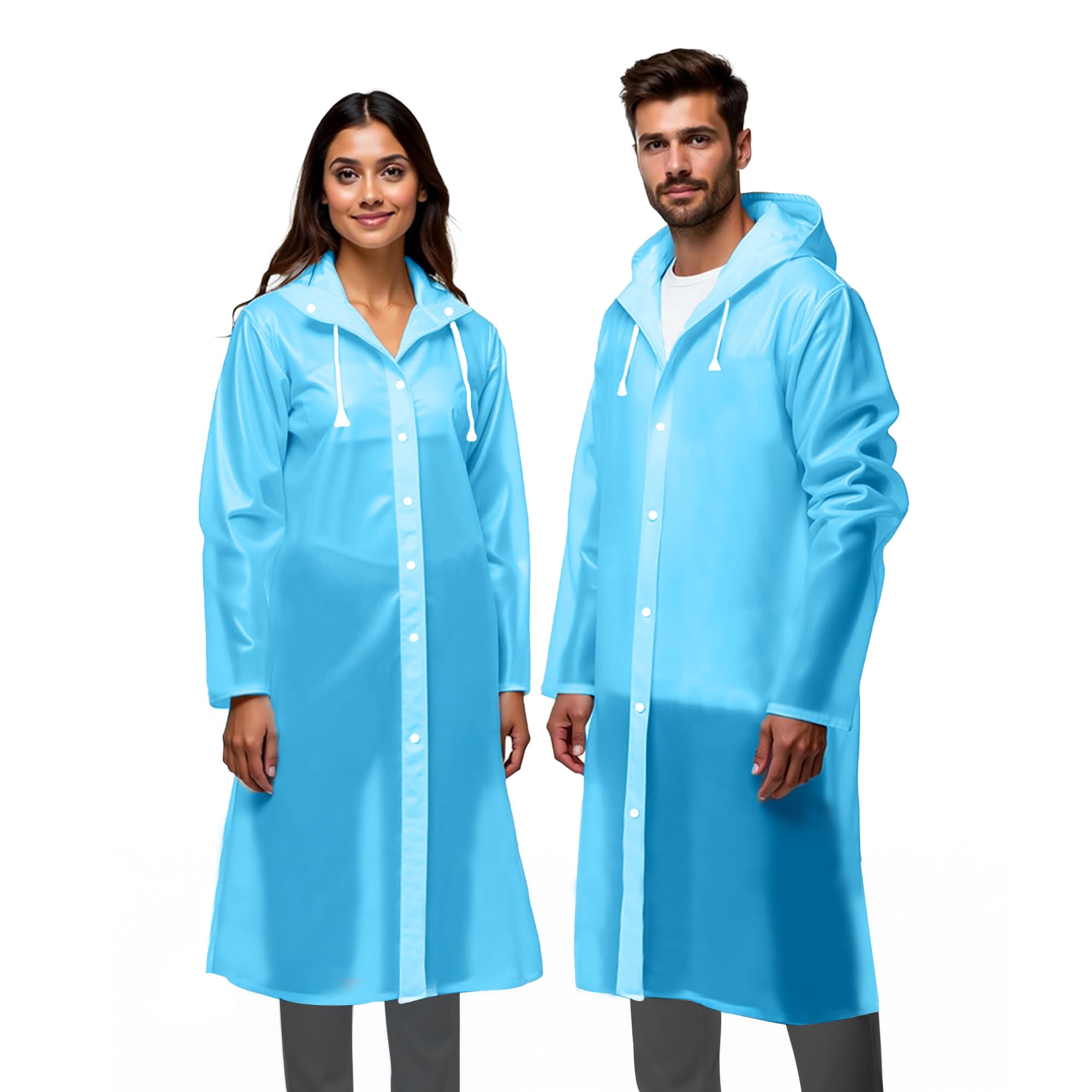 Robustt Unisex Blue Raincoat - Waterproof
