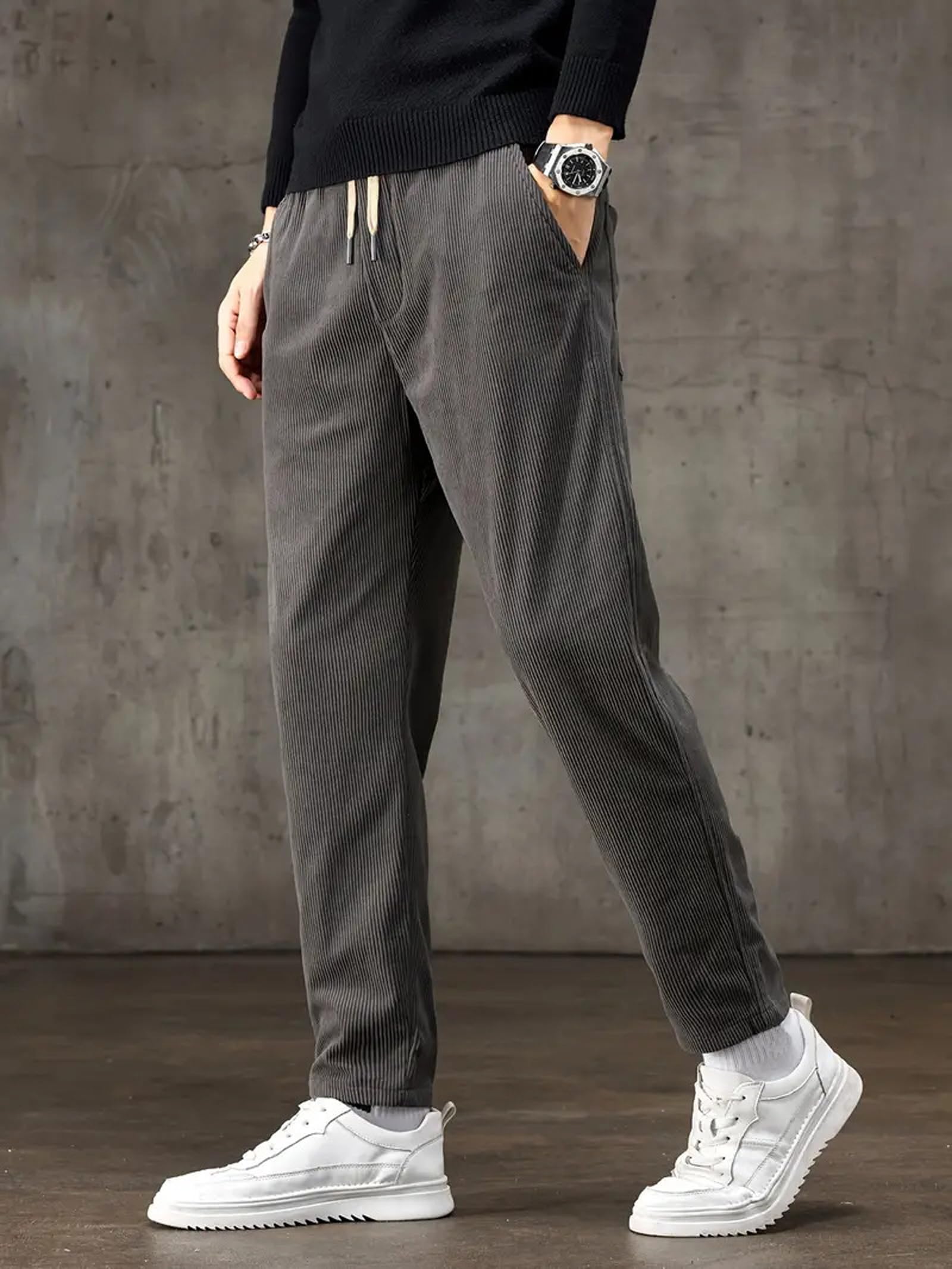 Samfor Men's Grey Corduroy Pants - Image 3