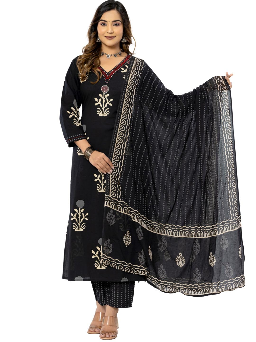 Elegant Cotton Printed Kurta Set for Women