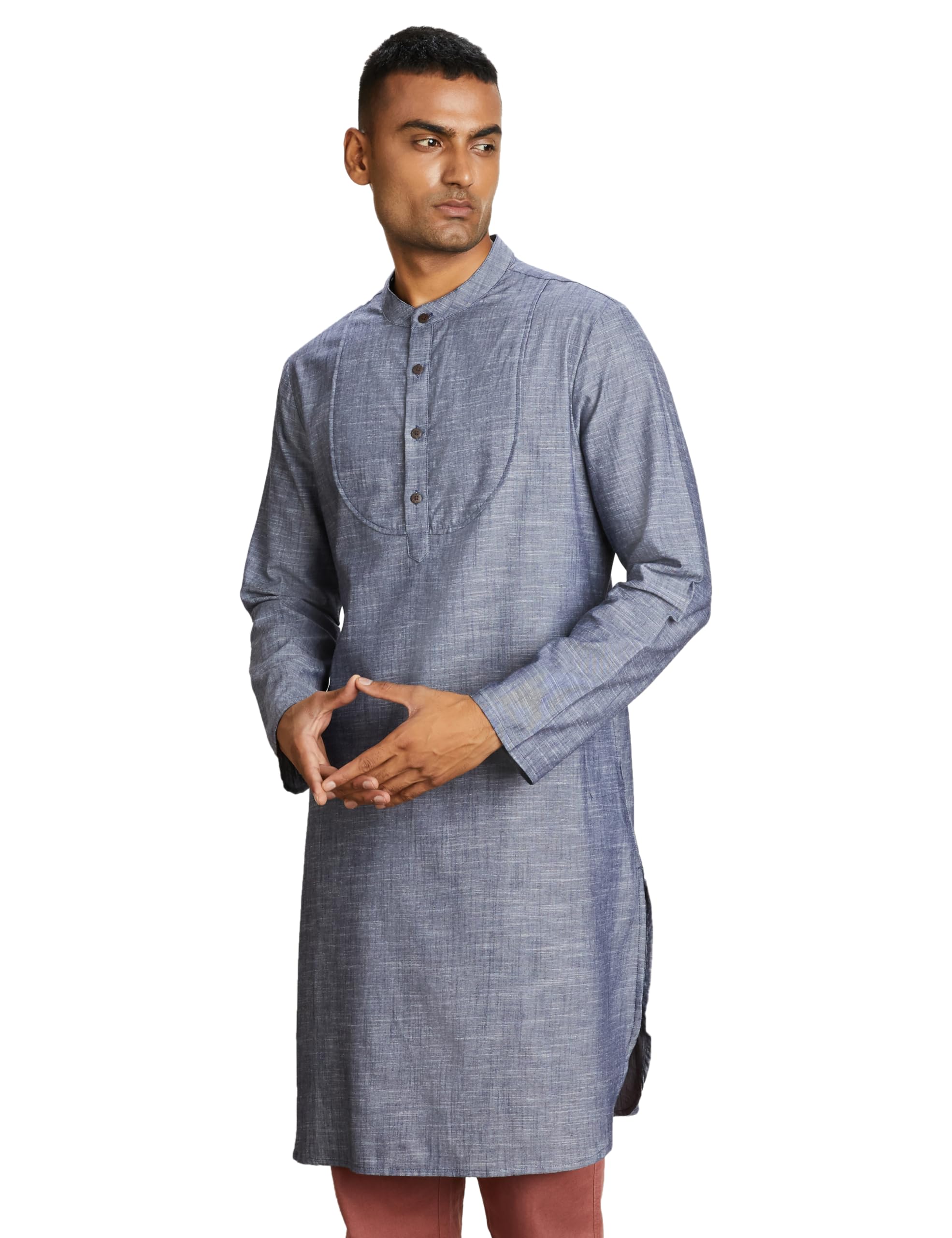 Symbol Men's Kurtas - Navy White