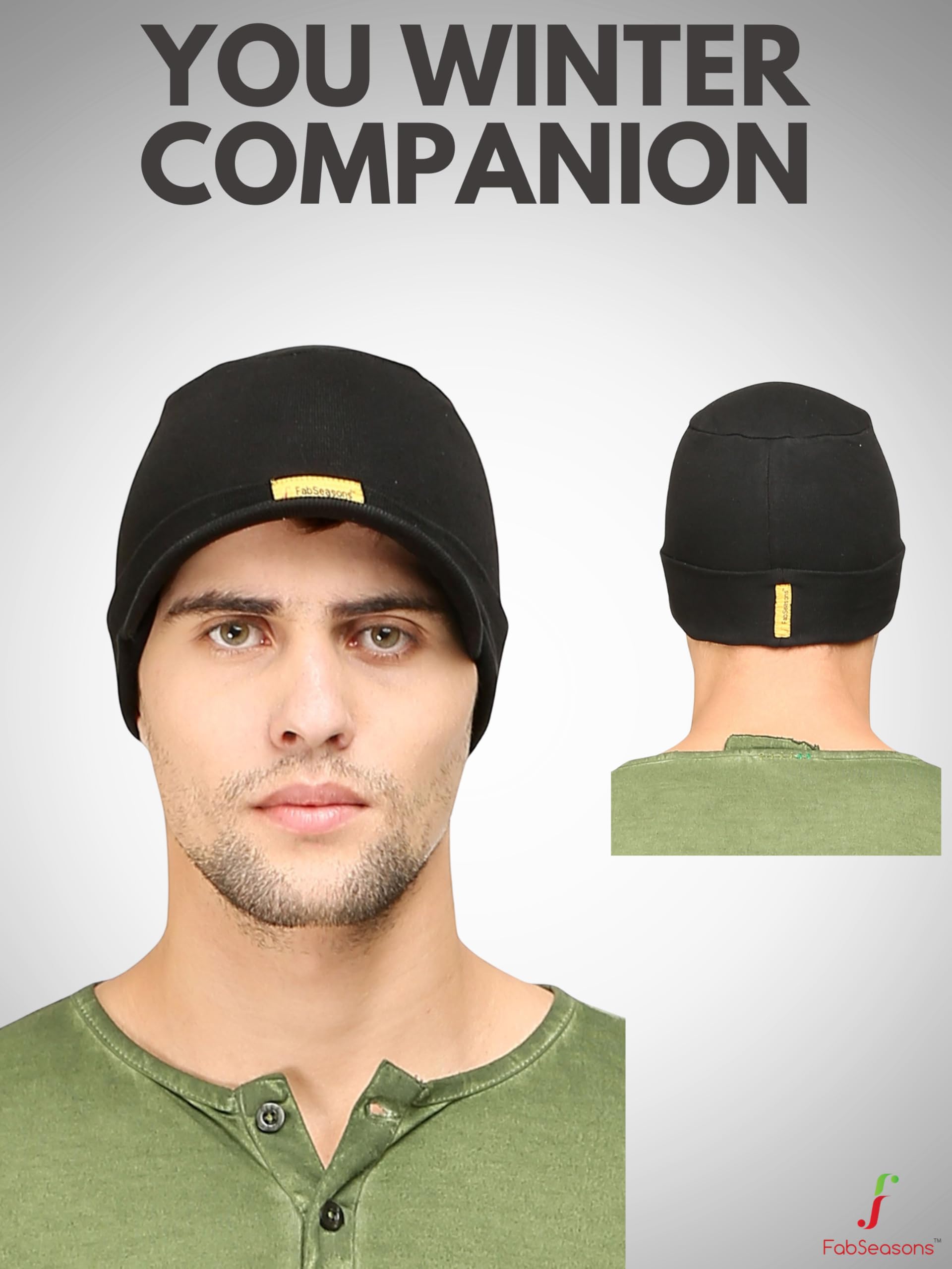 Black Cotton Skull Cap - Image 5