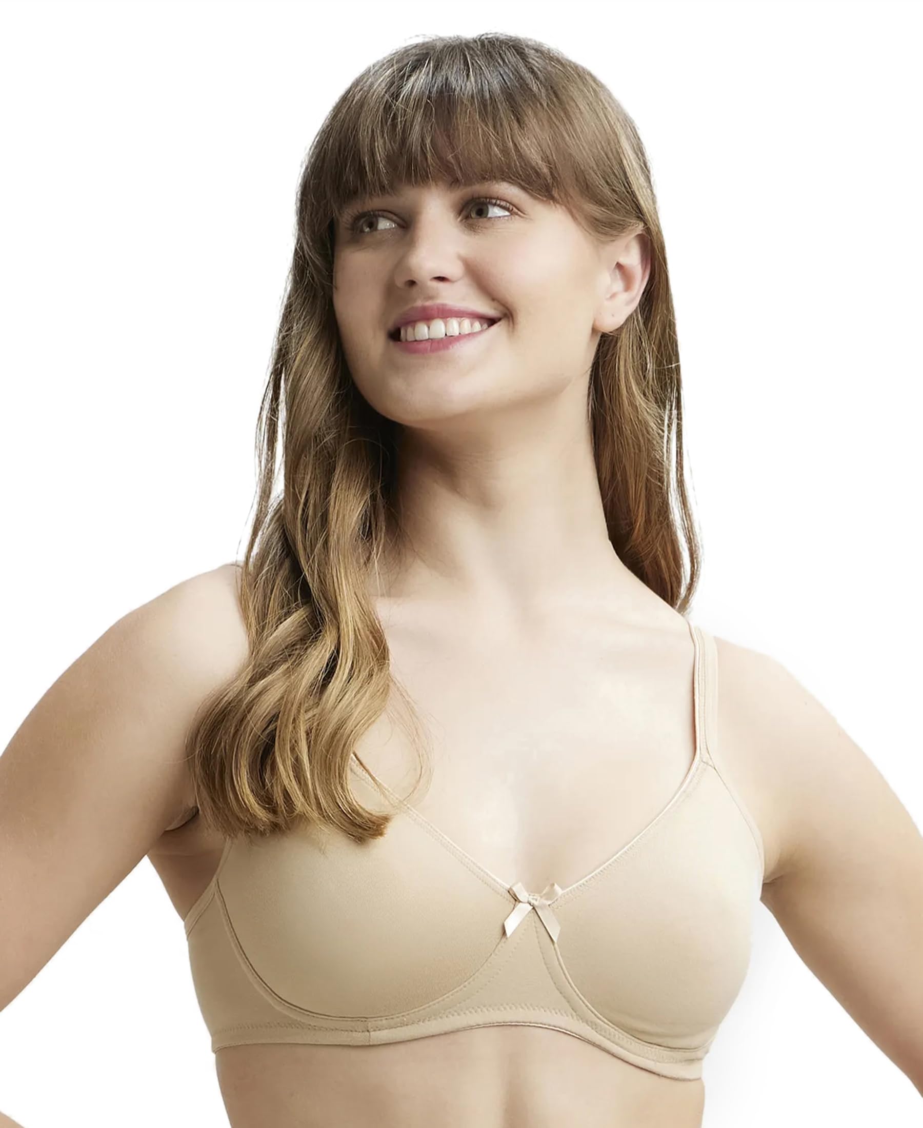 Jockey Cotton Non-Padded Wirefree Bra for Women - Dark Skin
