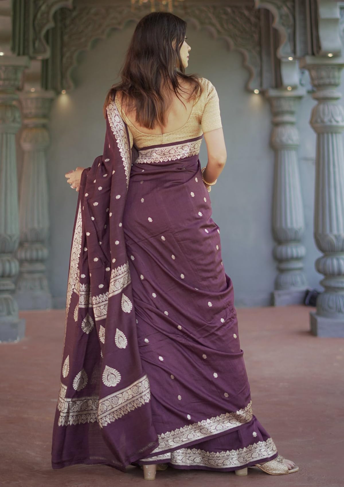 Banarasi Kanchipuram Silk Saree for Women - Image 3