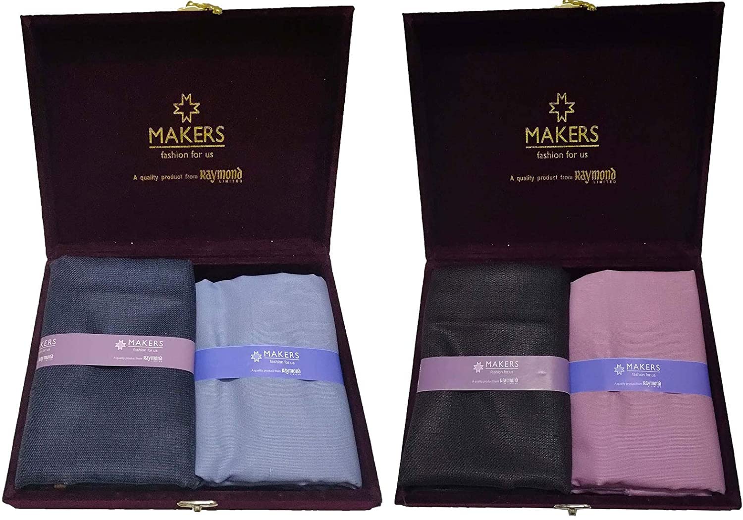 Raymond Men's Poly Cotton Unstitched Shirt & Trouser Fabric - Multicolour