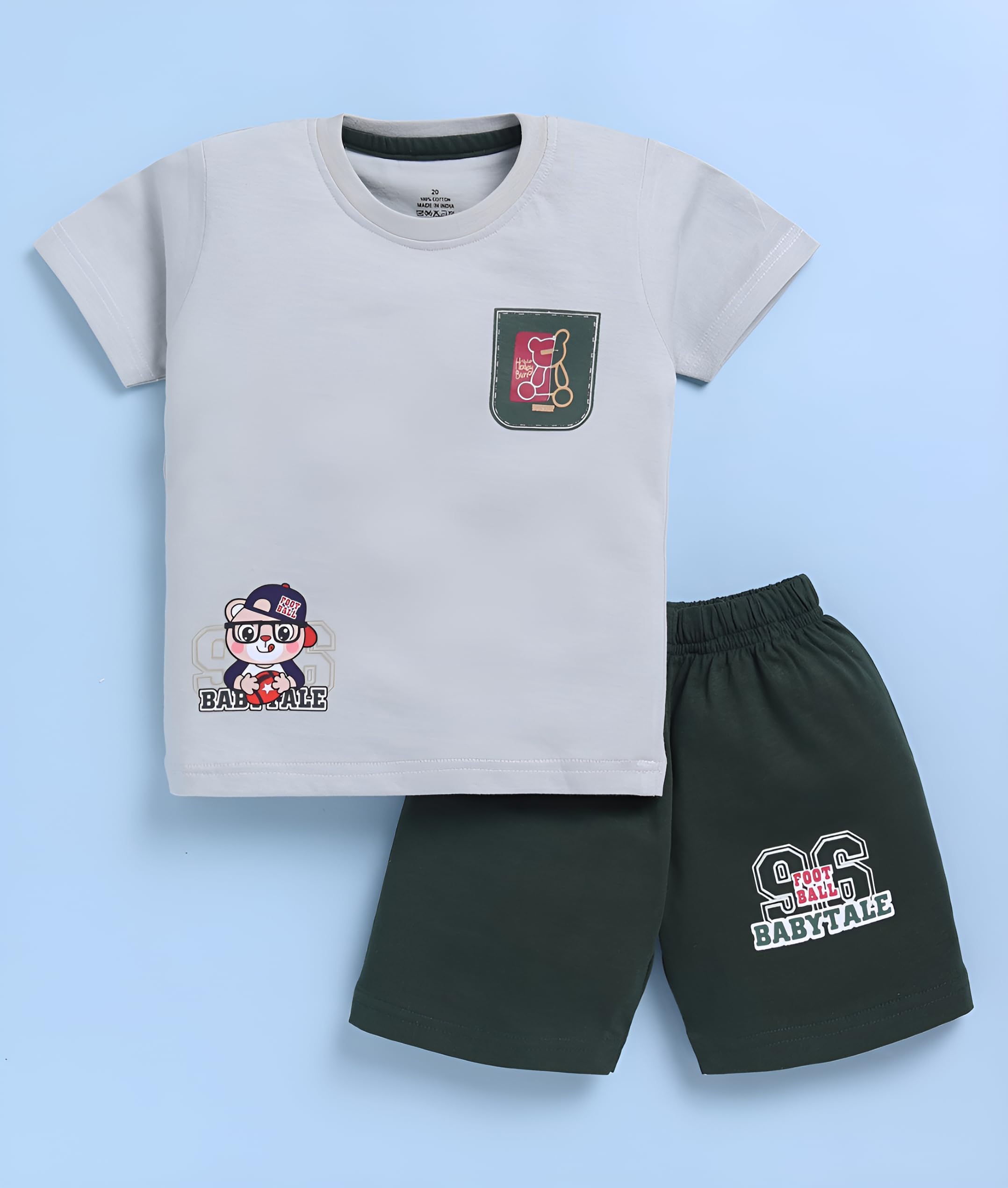 Toonyport Boys Cotton T-Shirt & Shorts Set - Animal Prints - Image 4