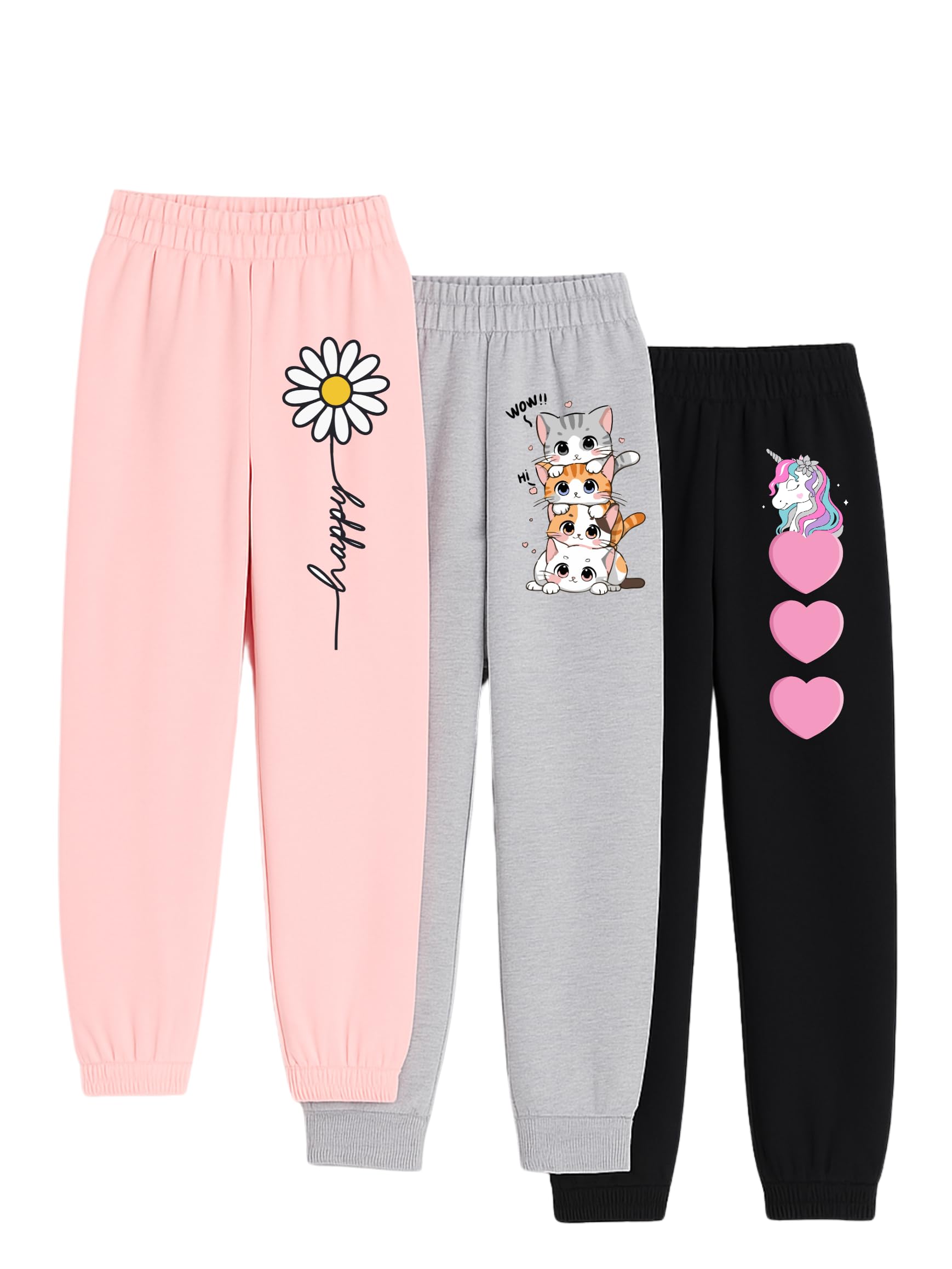 LILY & JADE Girls Printed Cotton Jogger Track Pants