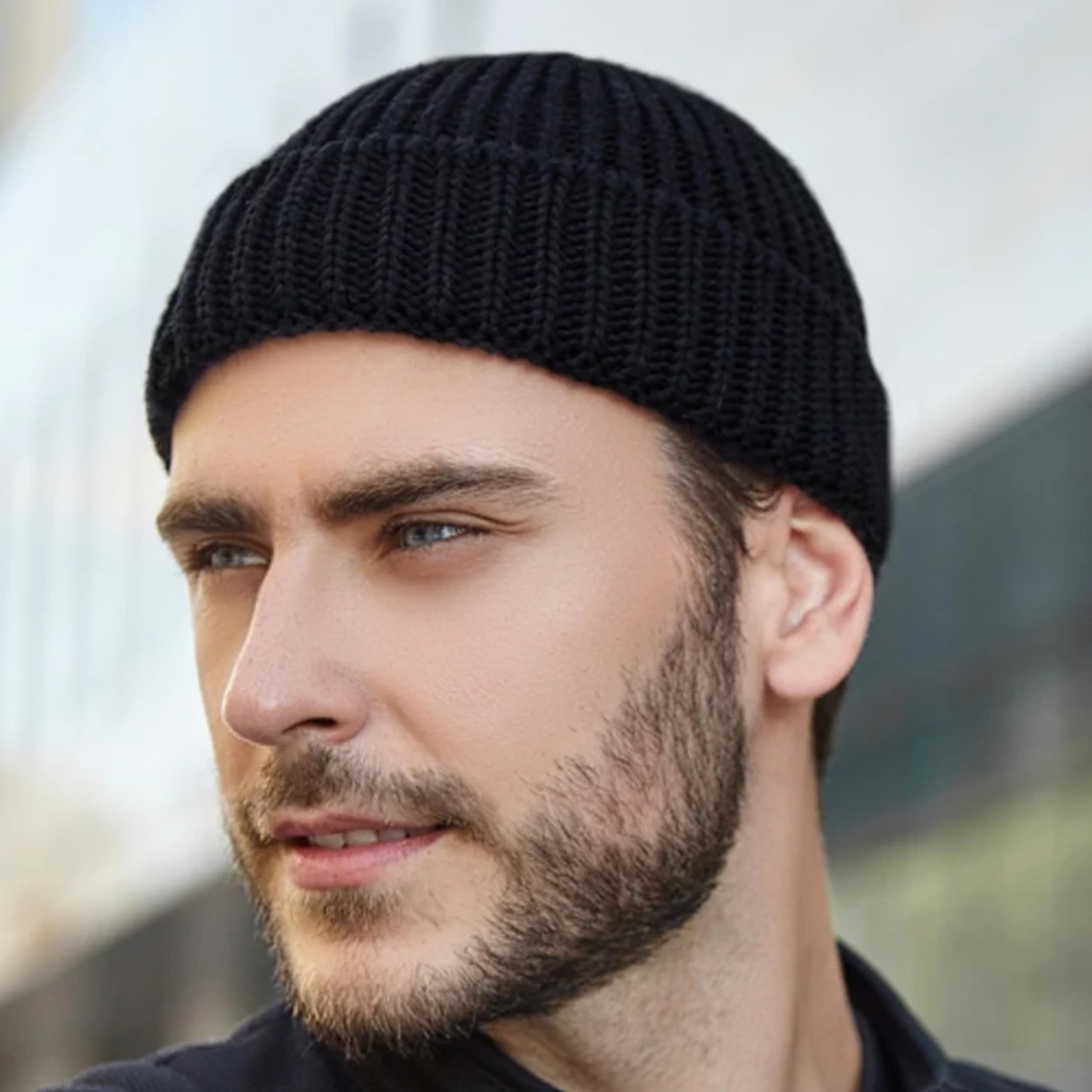 Yuneek Navy Woolen Skull Cap for Unisex - Image 5