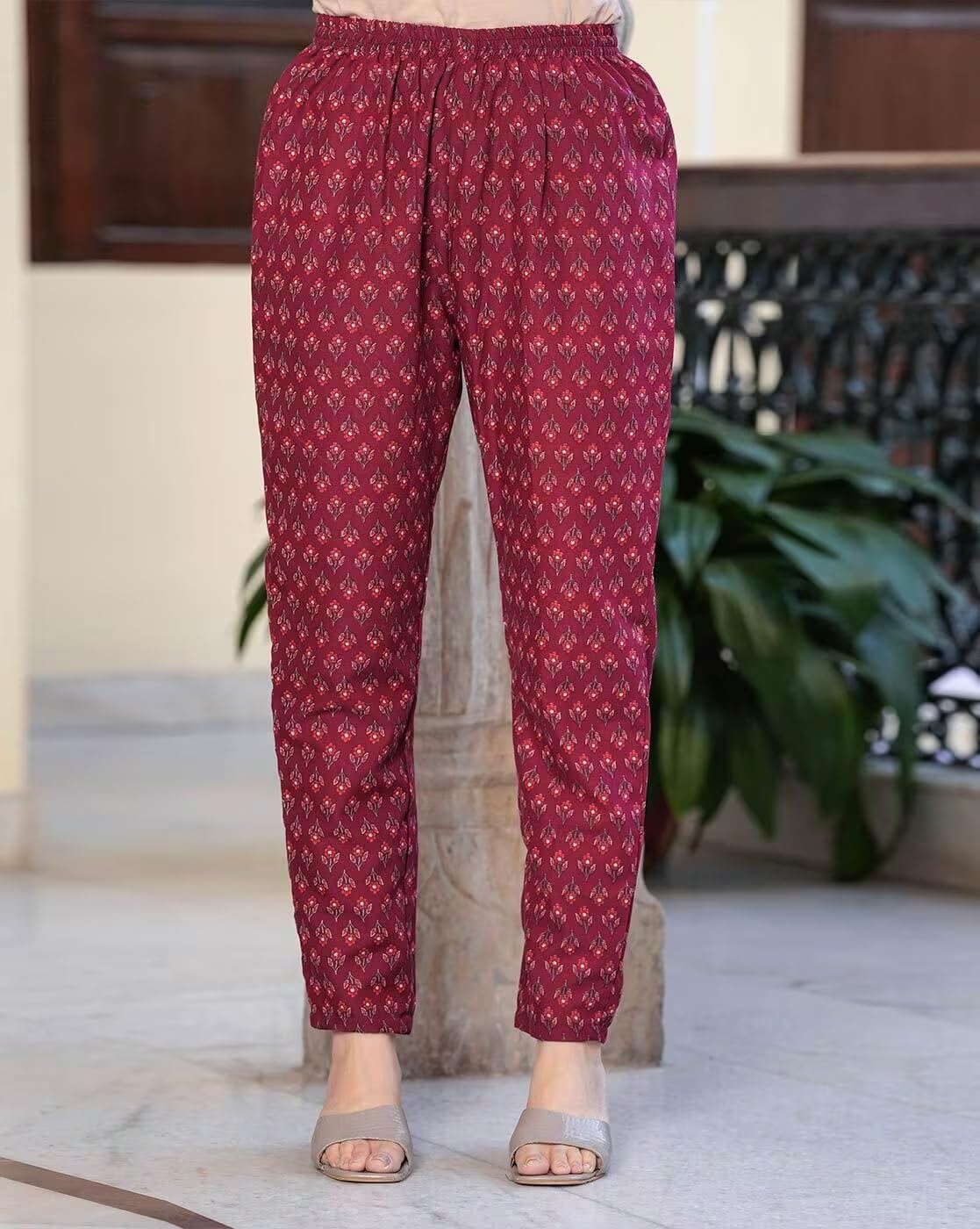 SKY FAB Women's Viscose Rayon Anarkali Maternity Dress - Purple - Image 5