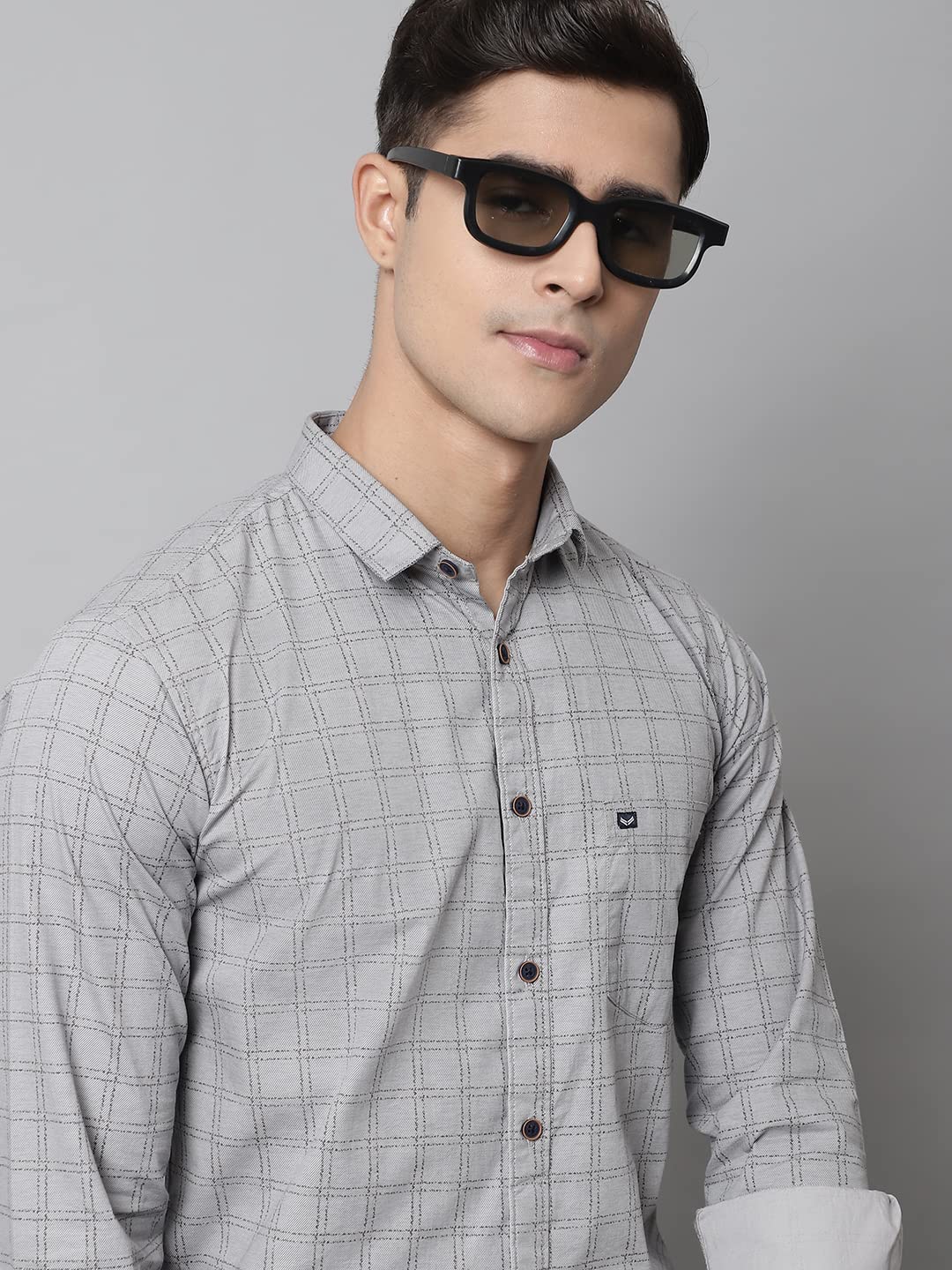 Majestic Man Cotton Checkered Casual Shirt - Image 2