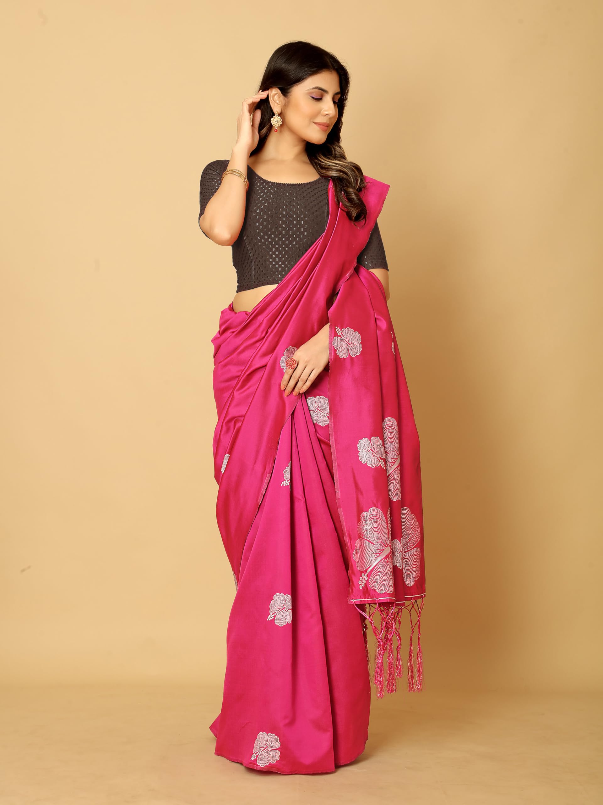 Anarva Women's Saree Blouse - Coffee - Image 5