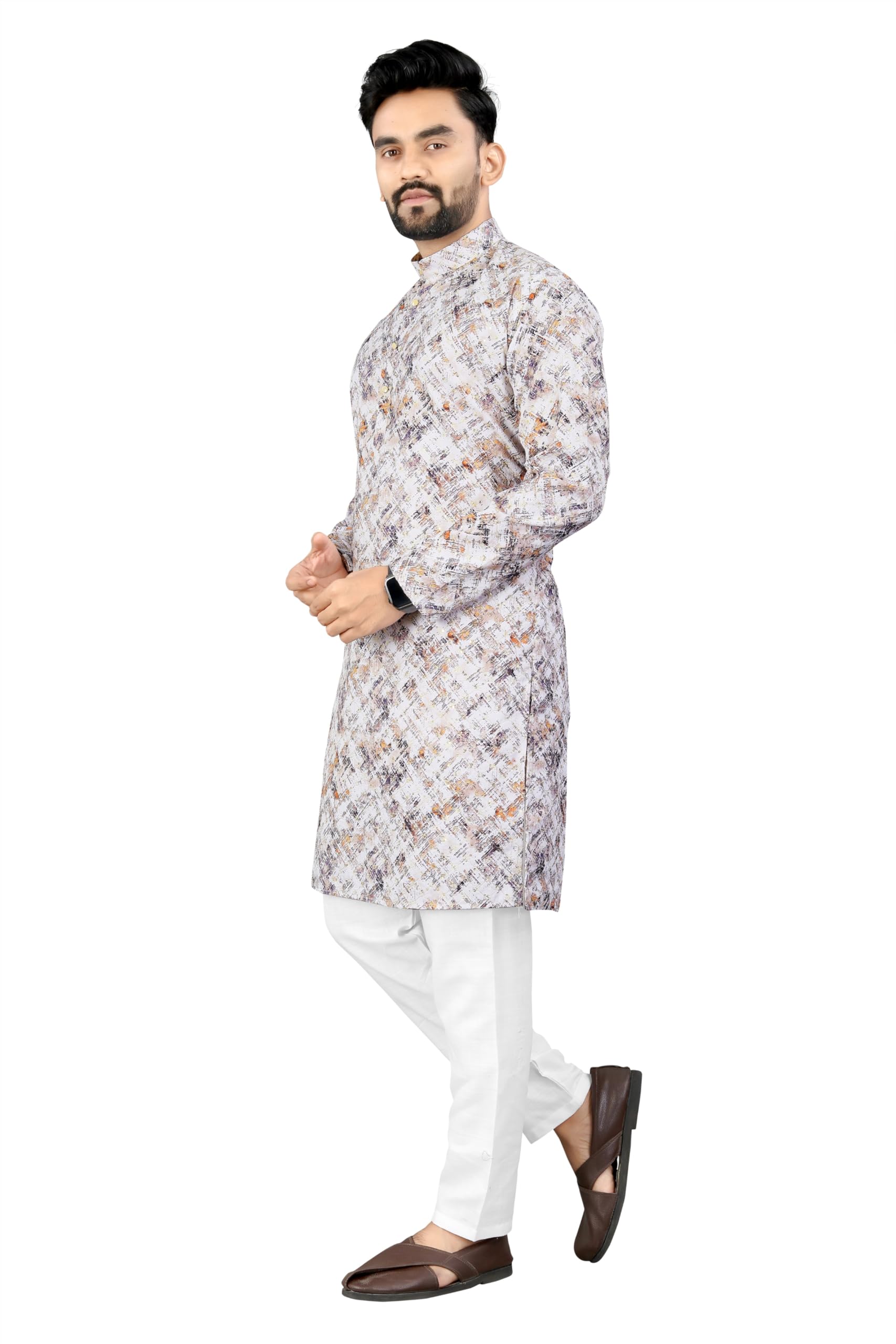 Trustous Kurta Pyjamas Set for Men Printed - Image 2