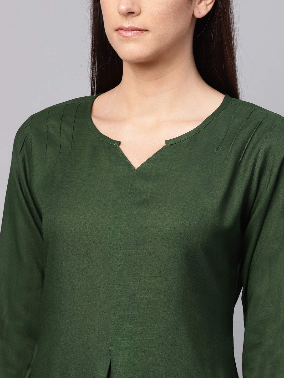 idaLia Green Rayon Kurta Set for Women - Image 4