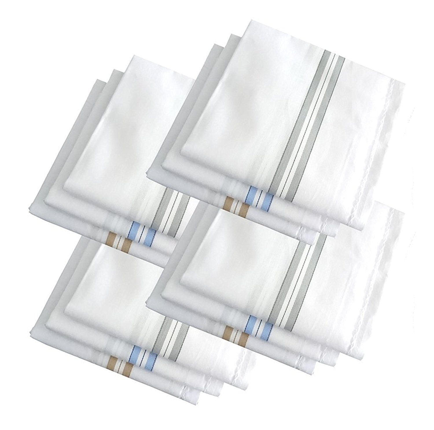 SPIN CART White Striped Handkerchiefs for Men - Image 2