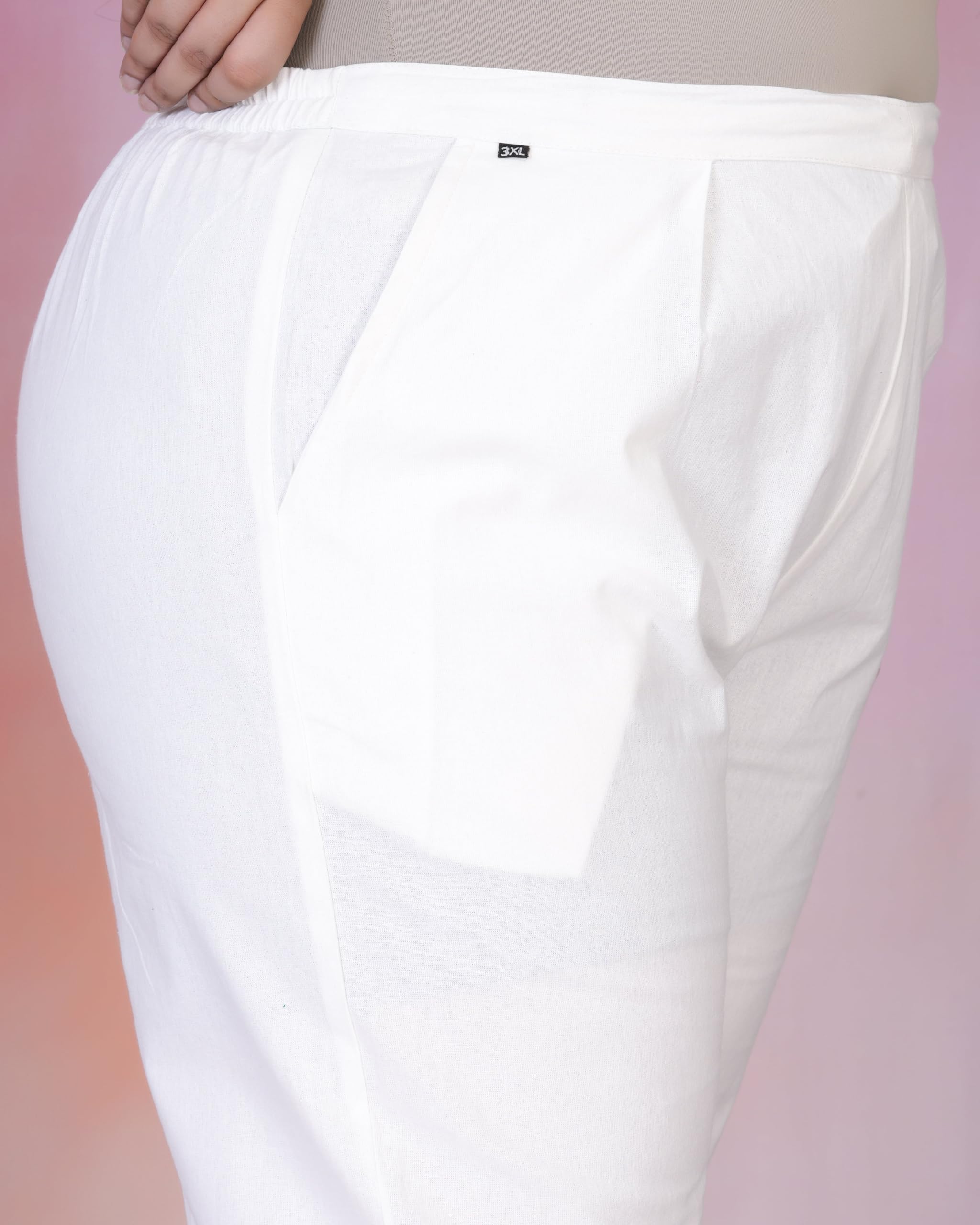 DKW White Cotton Pants for Women - Image 5