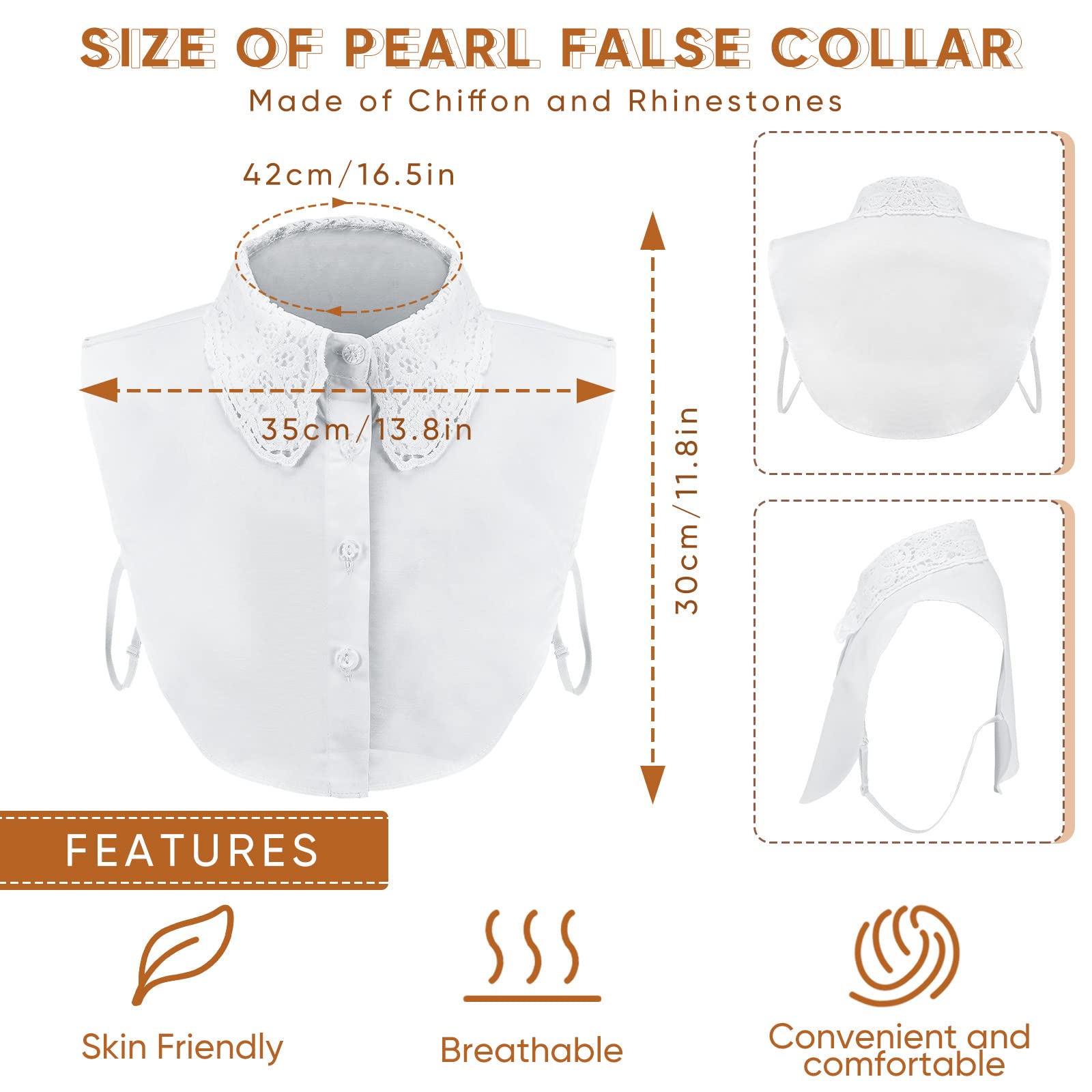 Zibuyu Women's Cotton Floral Lace Shirt - White - Image 2