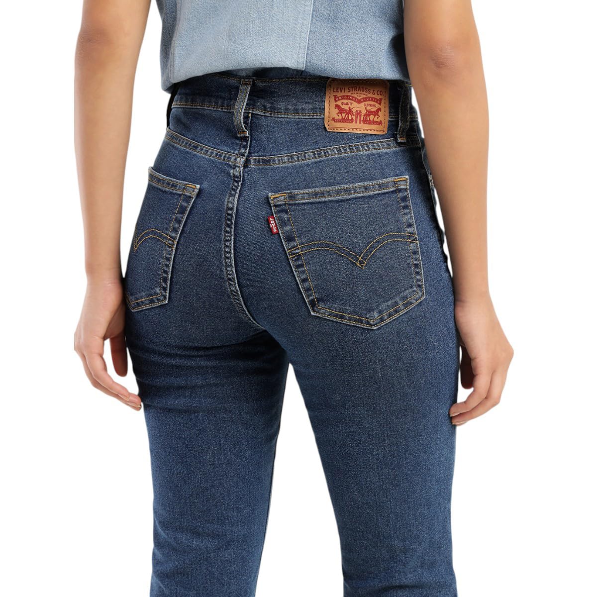 Levi's Women's High-Rise Straight Jeans - Dark Indigo - Image 4