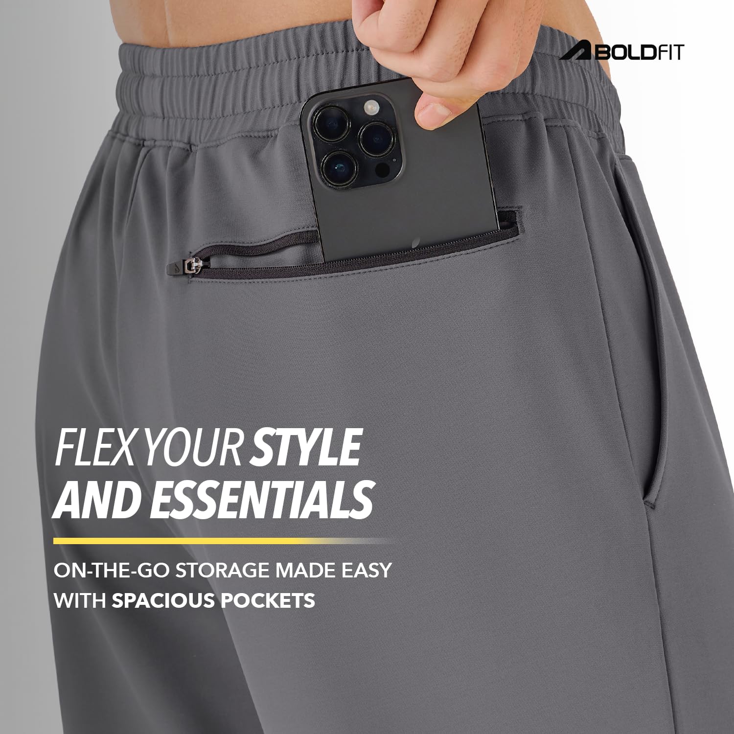 Boldfit Men Mid Rise Track Pants - Image 5