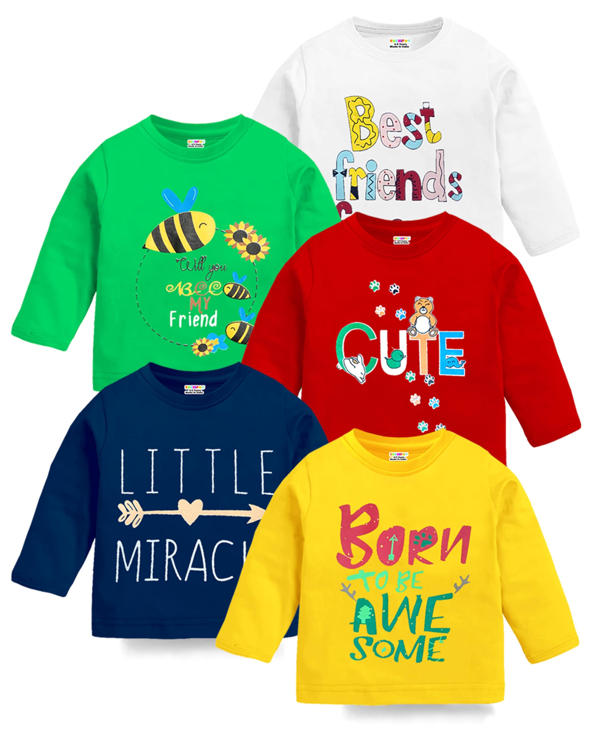 Kuchipoo Baby Boy & Girls Cotton T-Shirt