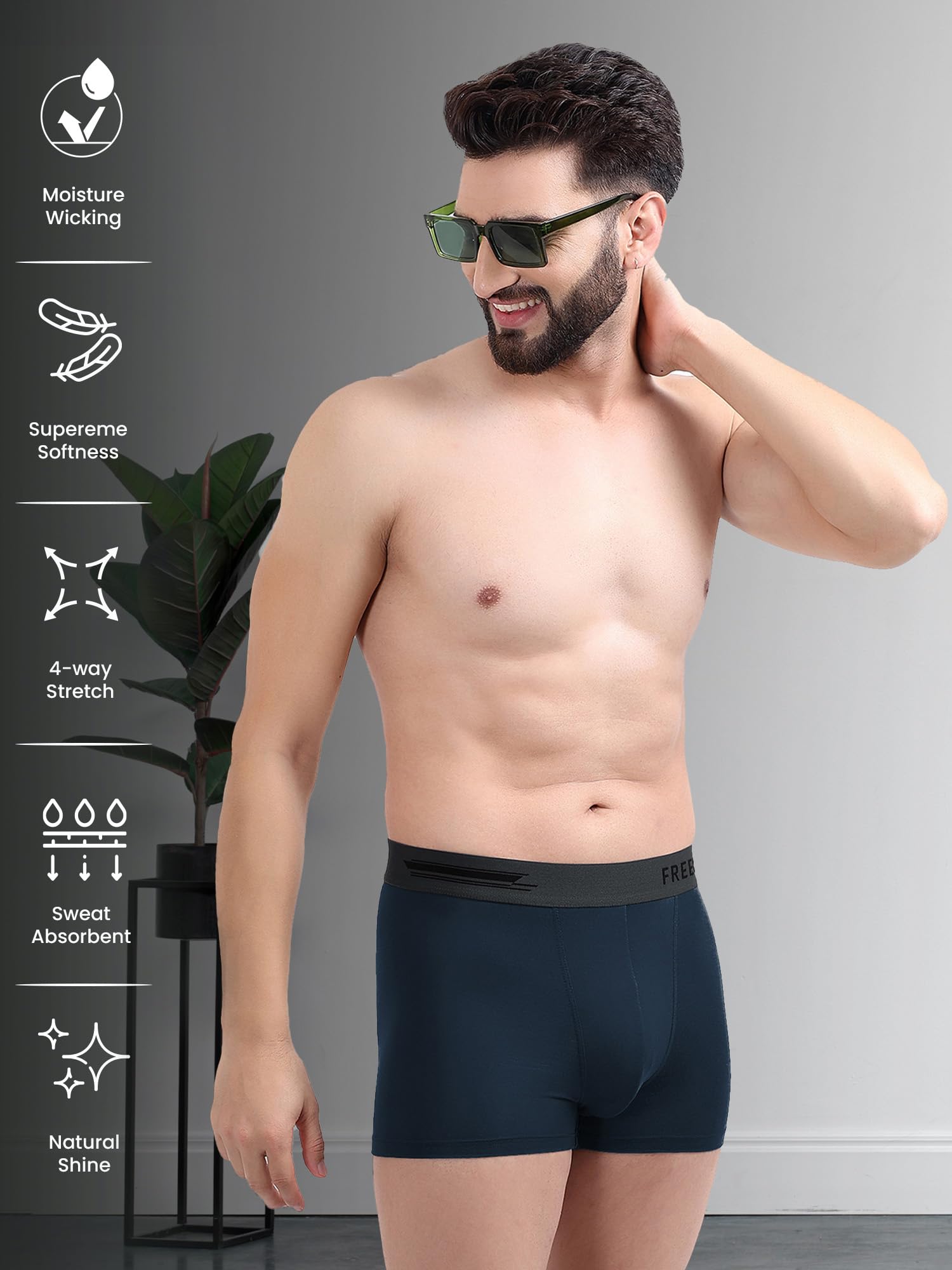 Freecultr Men's Anti Bacterial Micromodal Trunk - Image 3
