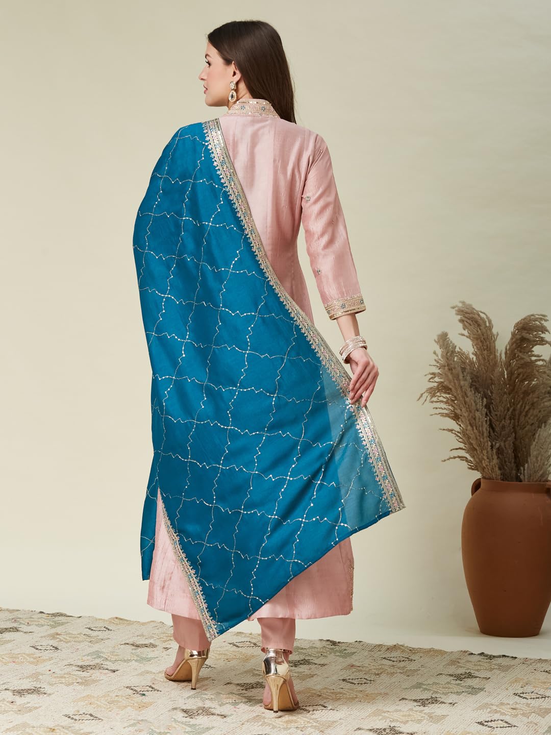 MOKOSH Pink Embroidered Anarkali Kurta for Women - Image 2