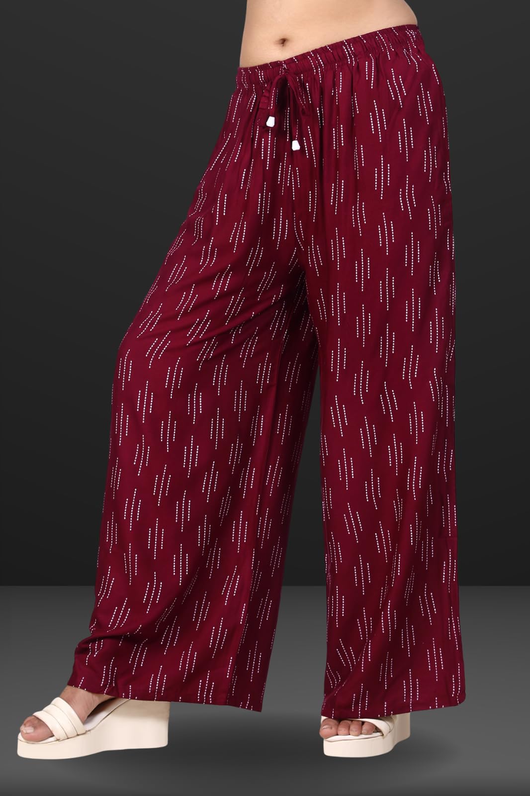 GarbGlide Women's Cotton Rayon Printed Palazzo - Image 4