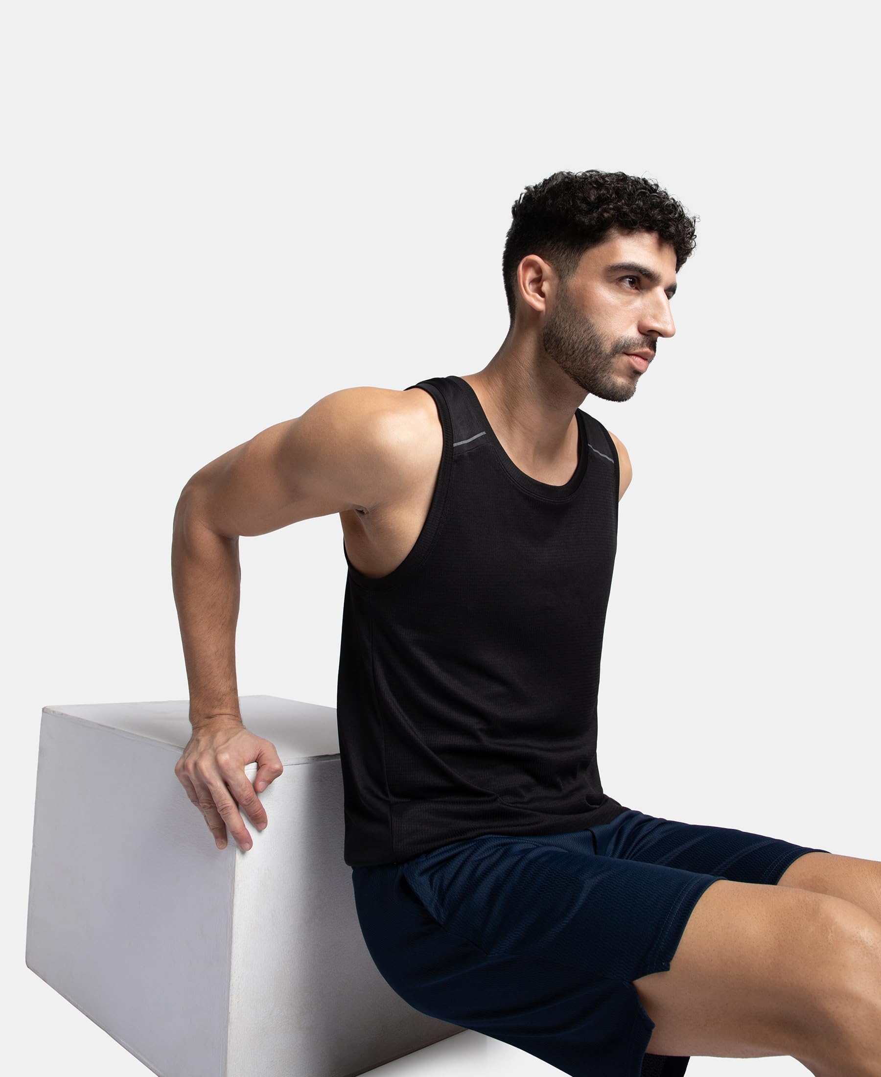 Jockey Men's Lightweight Microfiber Tank Top - Black - Image 5