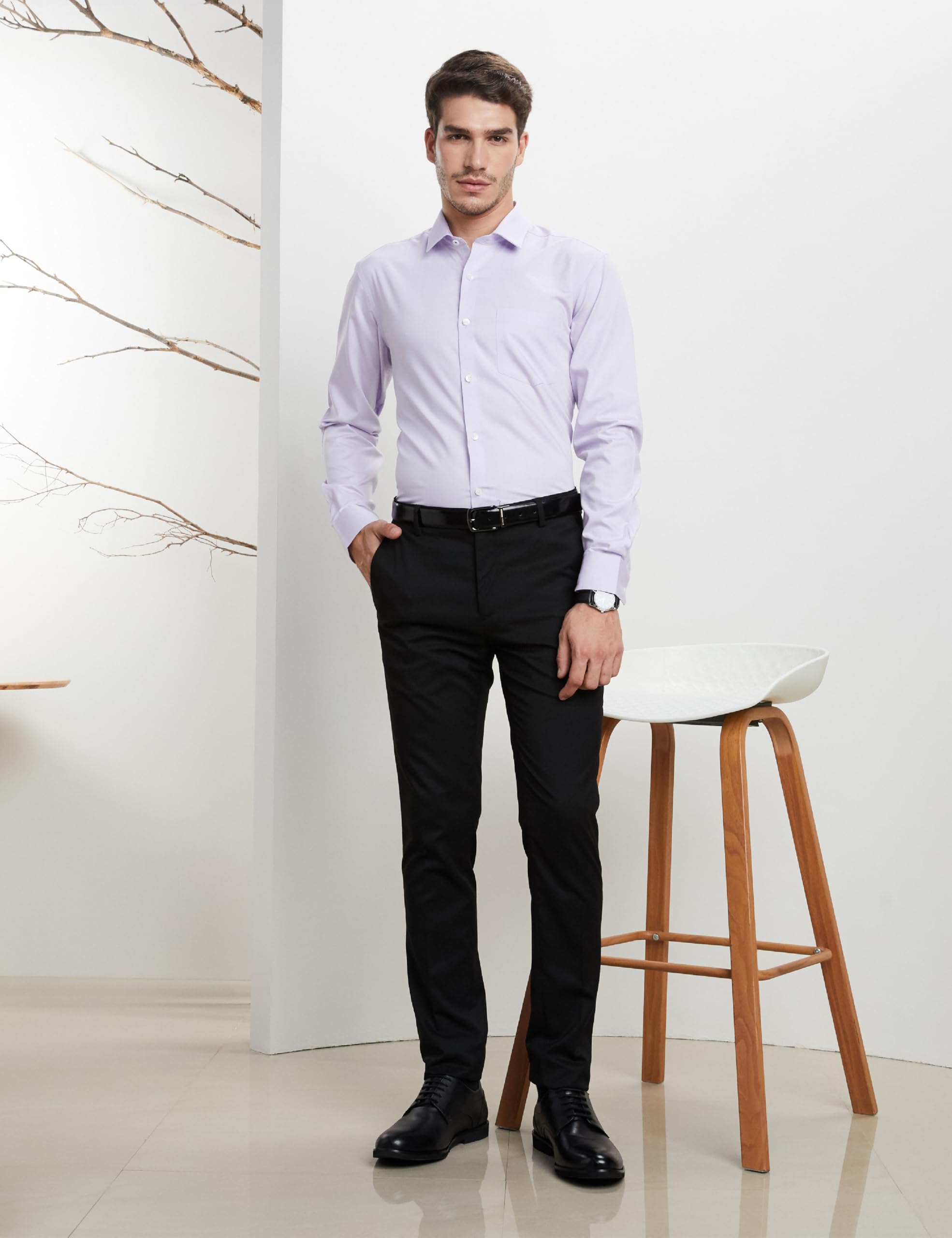 Symbol Men Formal Shirt - Lilac - Image 3