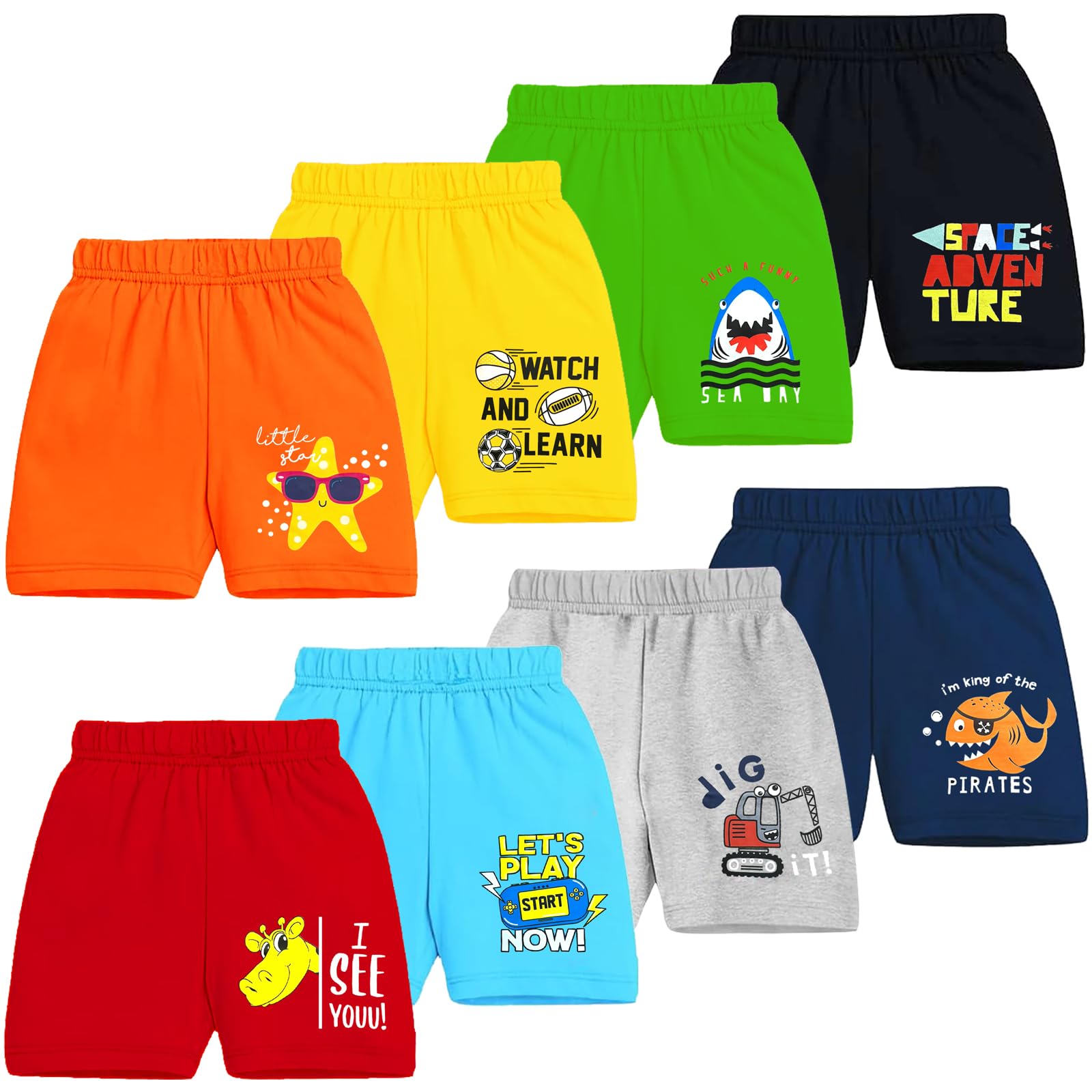 Kuchipoo Boys Cotton Shorts - Multicolor