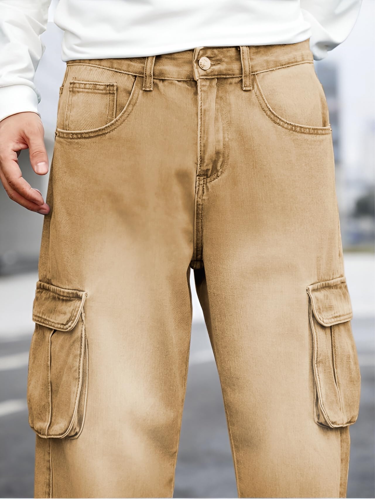 Ben Martin Men's Baggy Cargo Jeans - Image 5