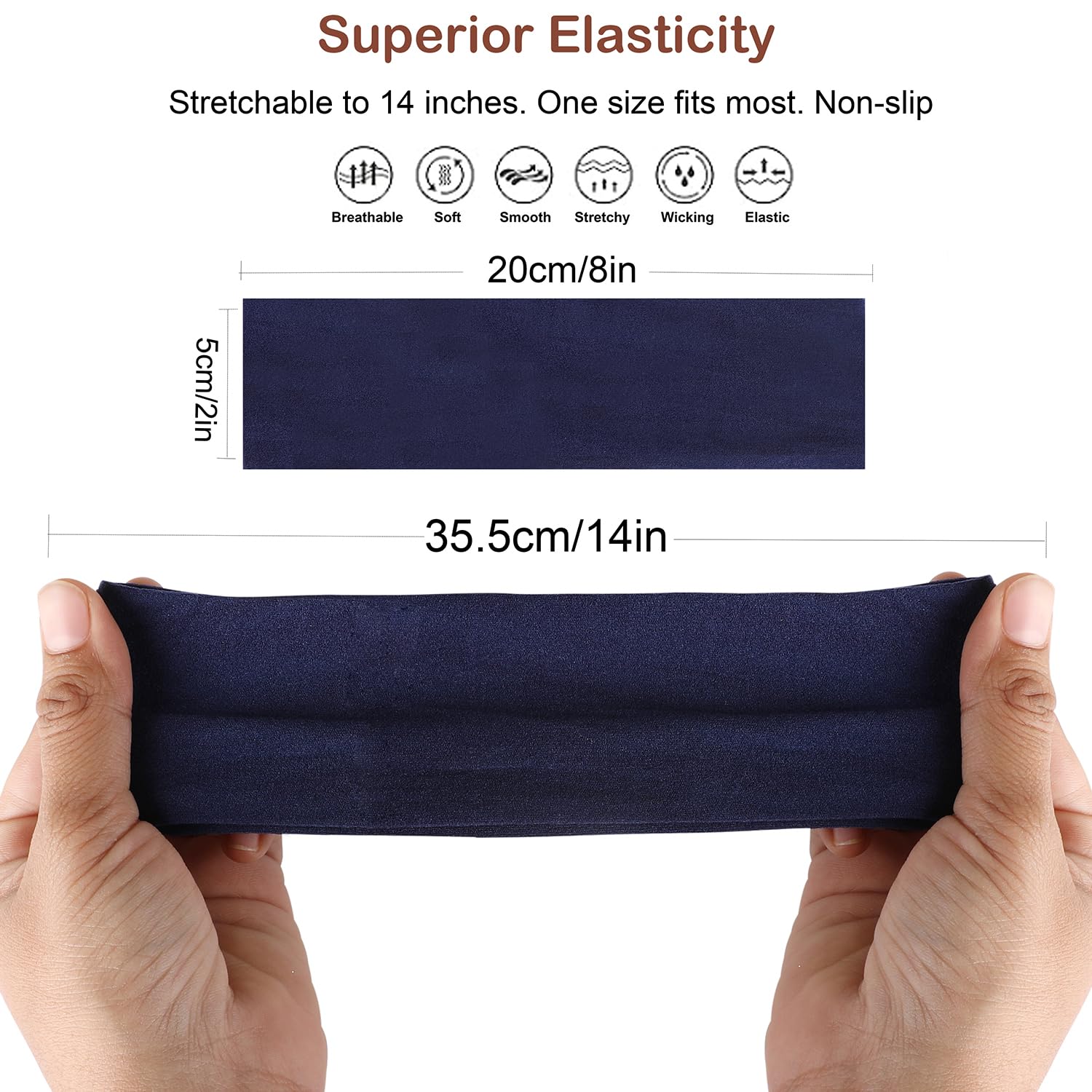 Seeotwo Elastic Sports Headbands for Women Men - Image 3