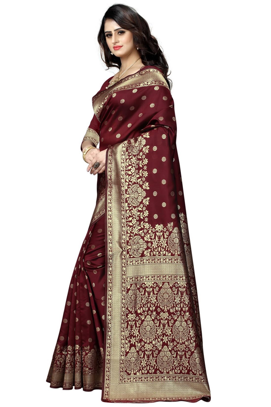 Sugathari Banarasi Kanjivaram Silk Saree for Women - Image 2