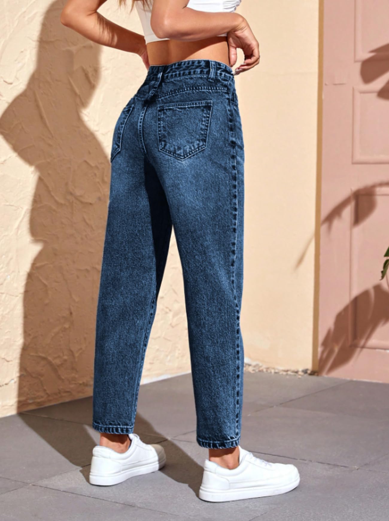 Ben Martin High Waist Mom Fit Jeans for Women - Image 2